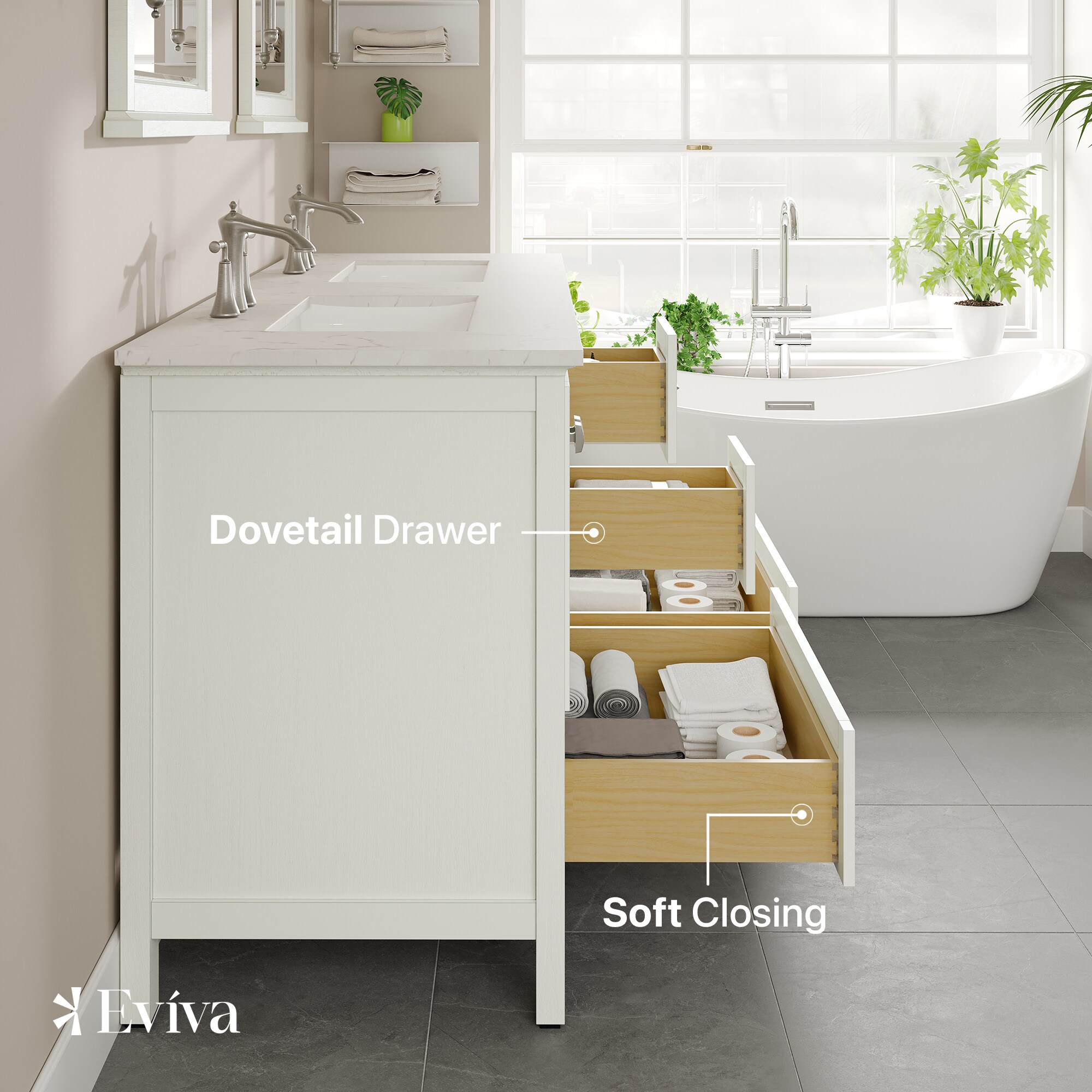 Eviva EVVN612-60WH-Q Bath-Vanity-Combo - View #5