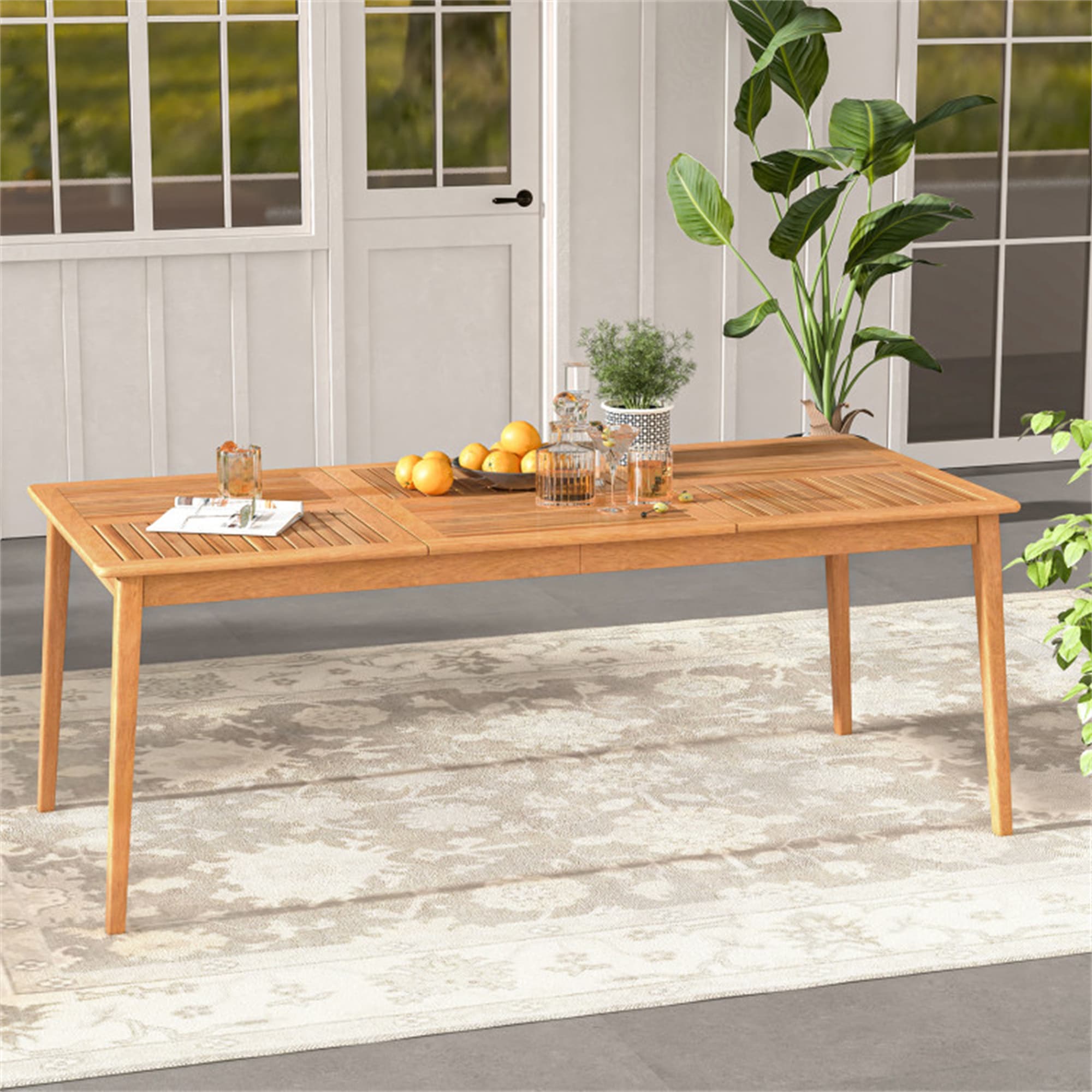 BABOOM BOM-HW72980-CO Outdoor Dining Rectangular Bistro Table Rectangle Outdoor Dining 35 W x 79 L