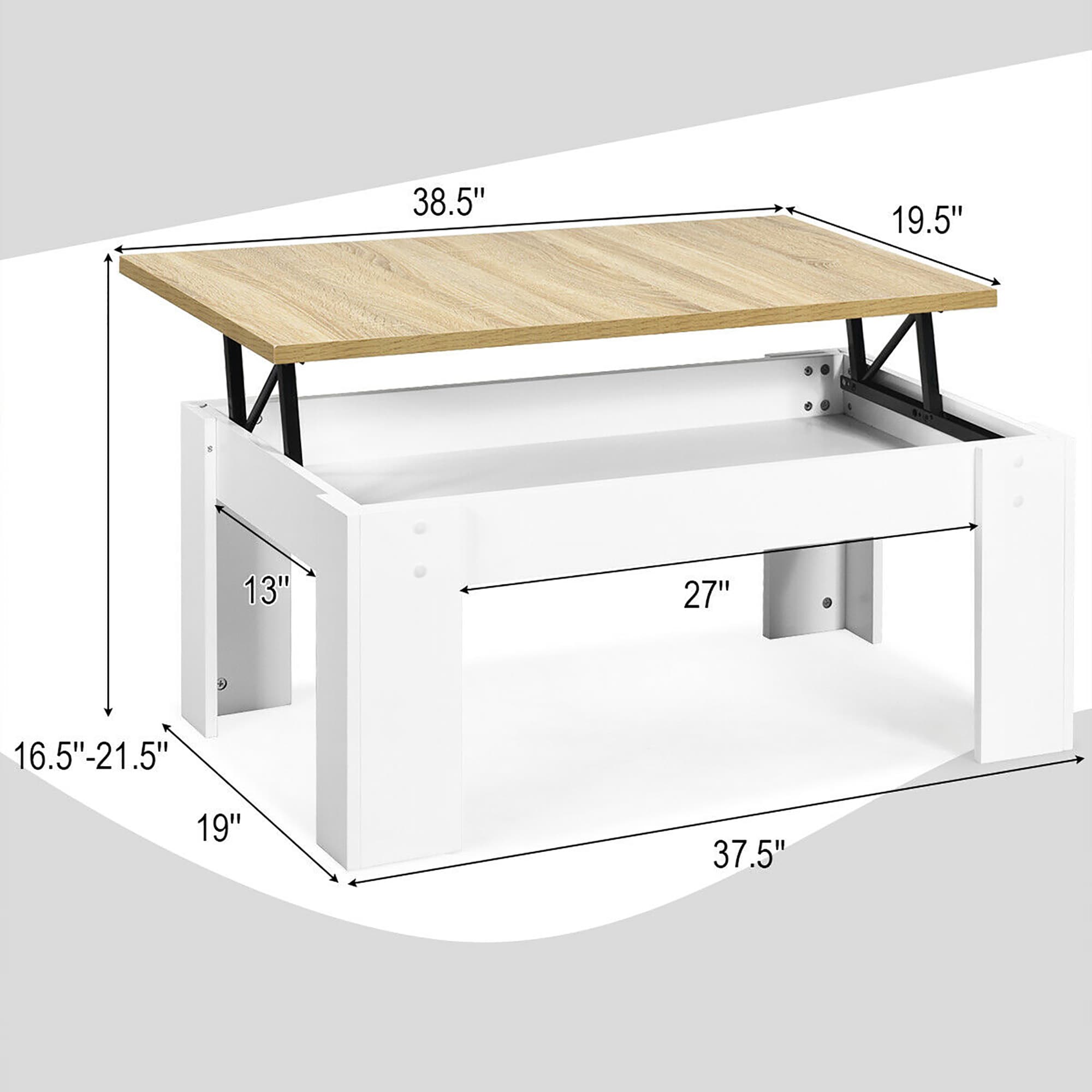 Costway HW64428WH Coffee-Tables - View #2