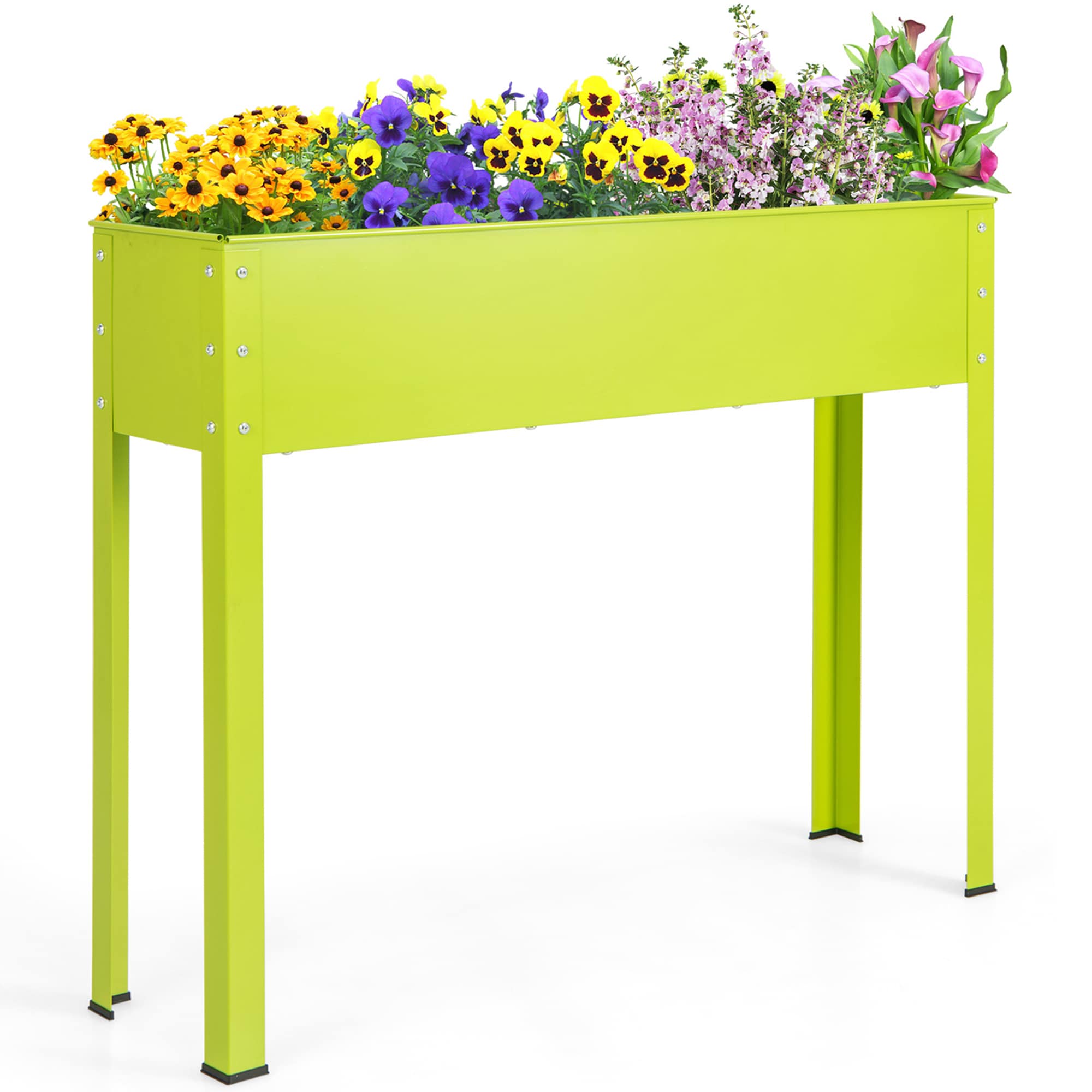 Costway HCST00862 10.5-in W x 40-in L x 31.5-in H Green Metal Raised Garden Bed