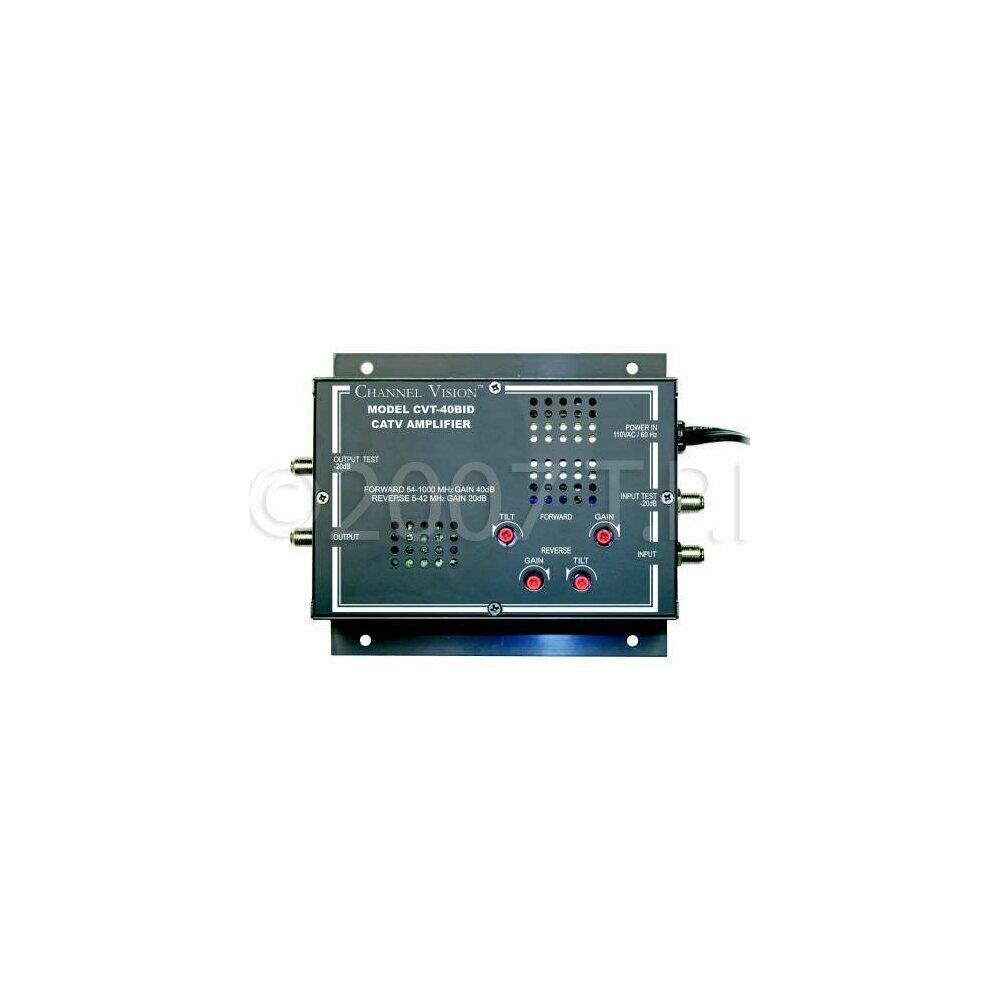  TCNCD278102 Channel Vision Technology CVT-40BID 1 x 1 in. 38dB Bi-Directional Amplifier