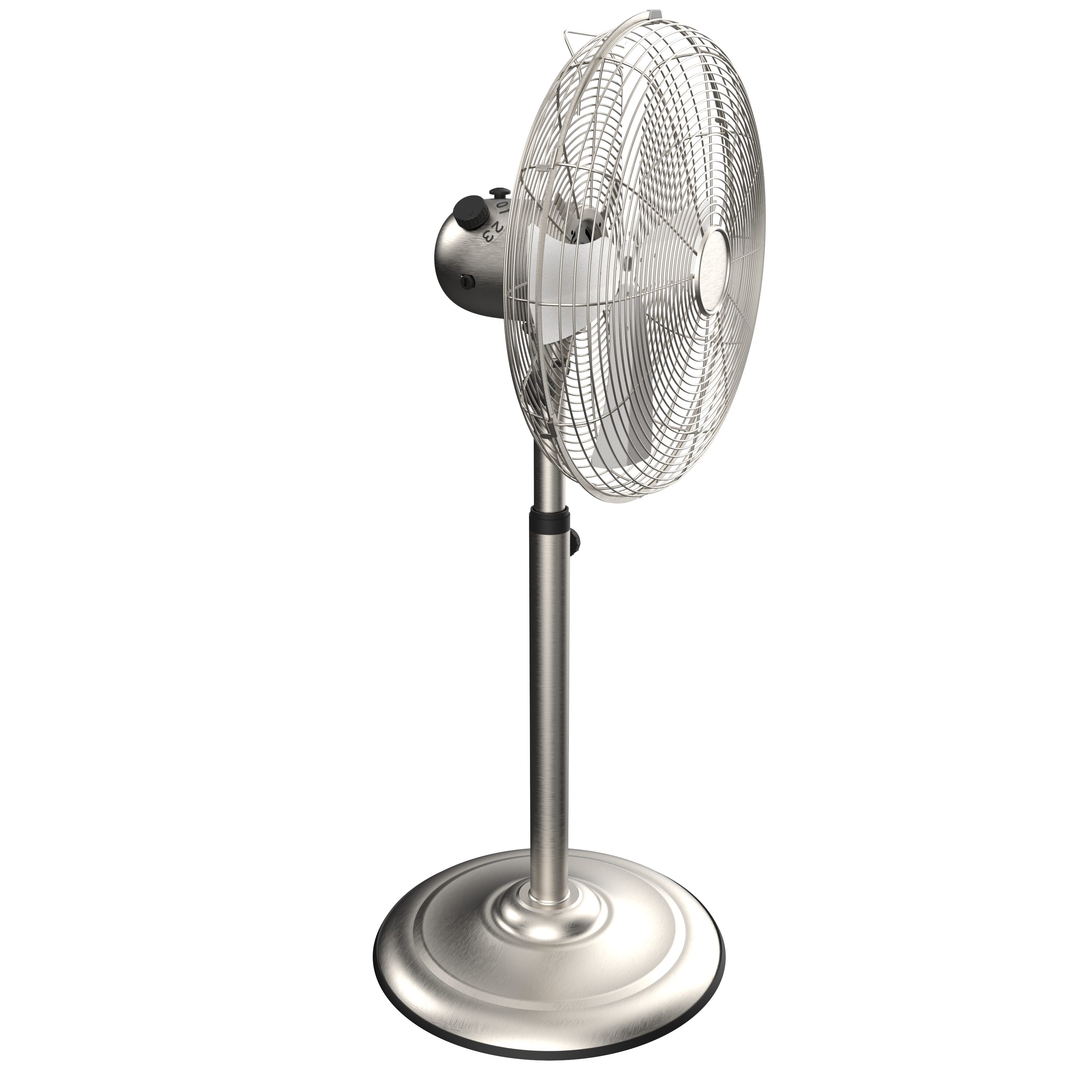 Utilitech 16-in 3-Speed Indoor Nickel Brushed Oscillating Pedestal Fan in  the Portable Fans department at