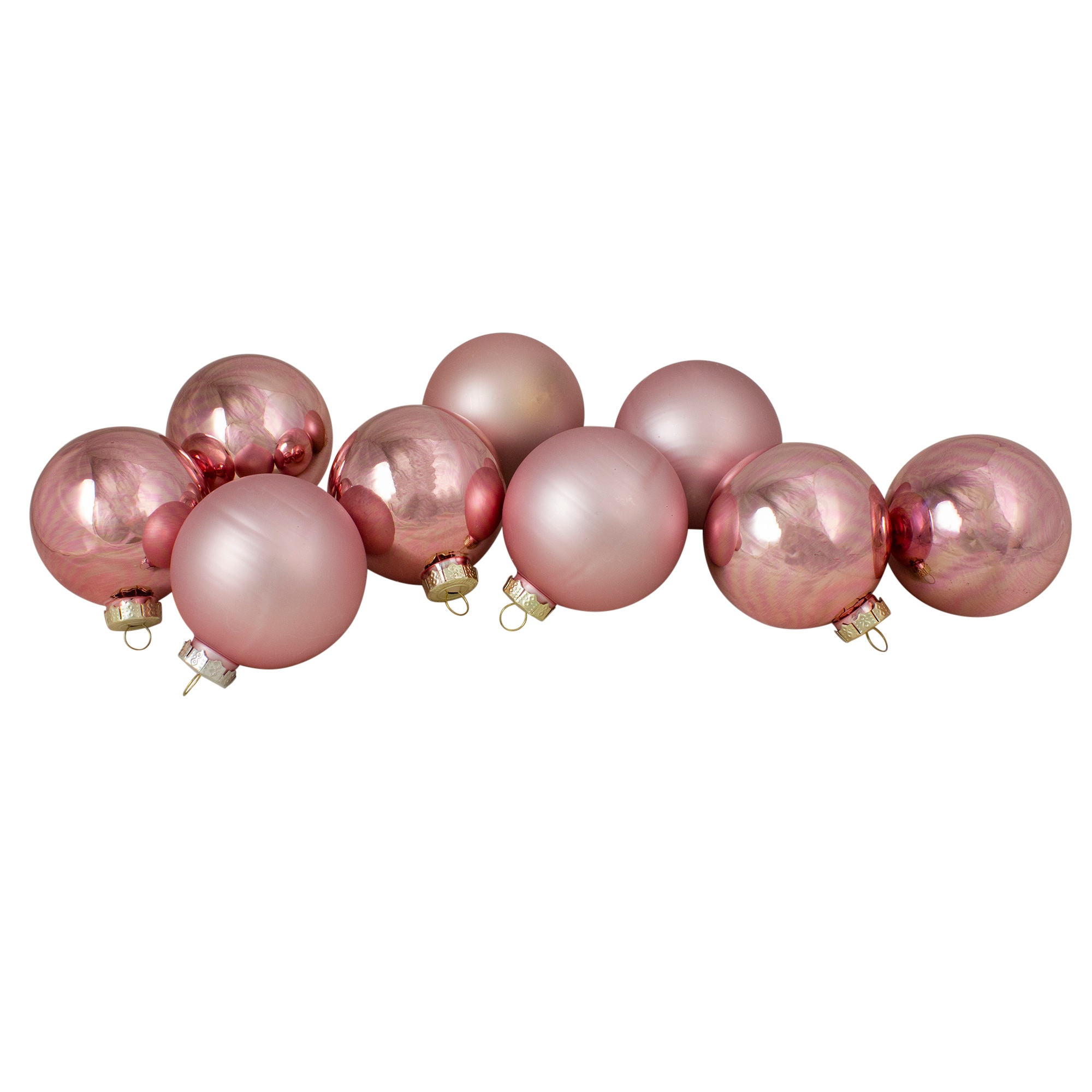 Northlight 32627431 9 -Pack Pink Ball Standard Indoor Ornament set