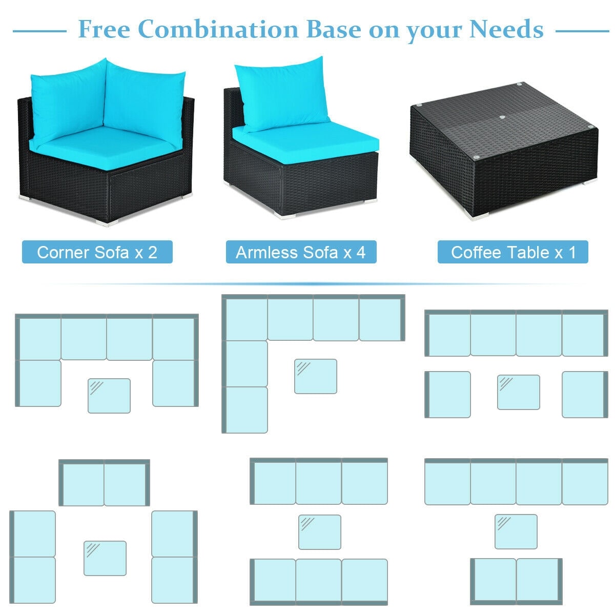 Forclover CBE-7PS0010BE Patio-Conversation-Sets - View #6