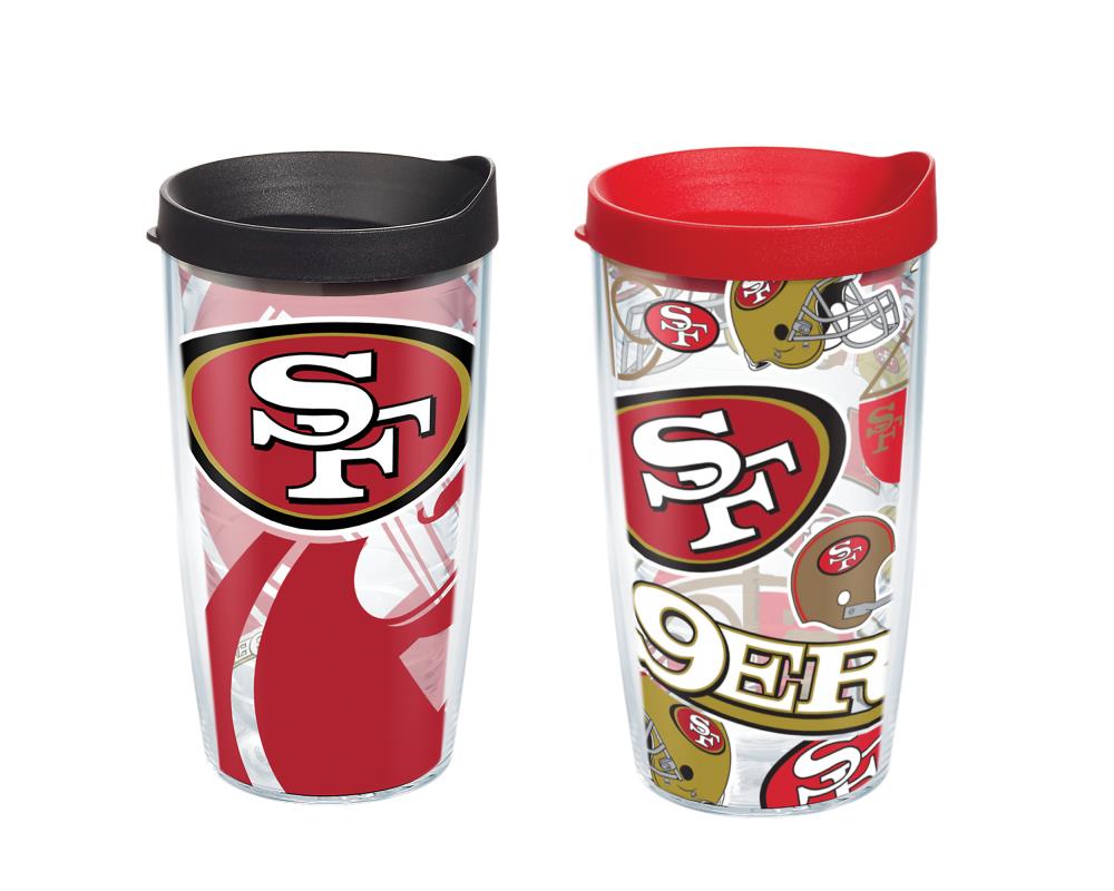 Excellent Condition Tervis NFL San Francisco 49ers Tumbler w/Black Lid,  16oz