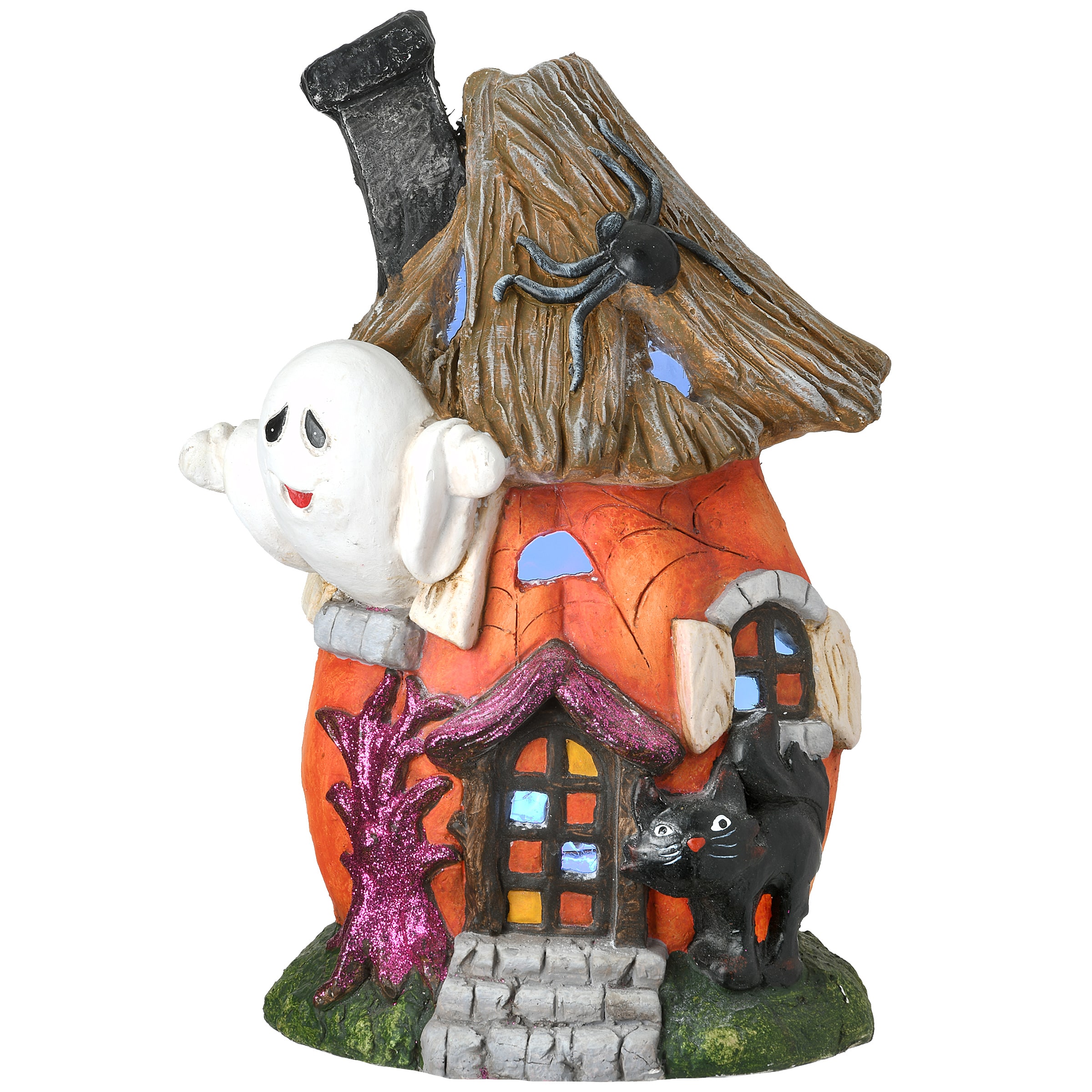 National Outdoor Living PG11-FJ17745 18-Inches Freestanding Lighted Haunted house Figurine Sculpture