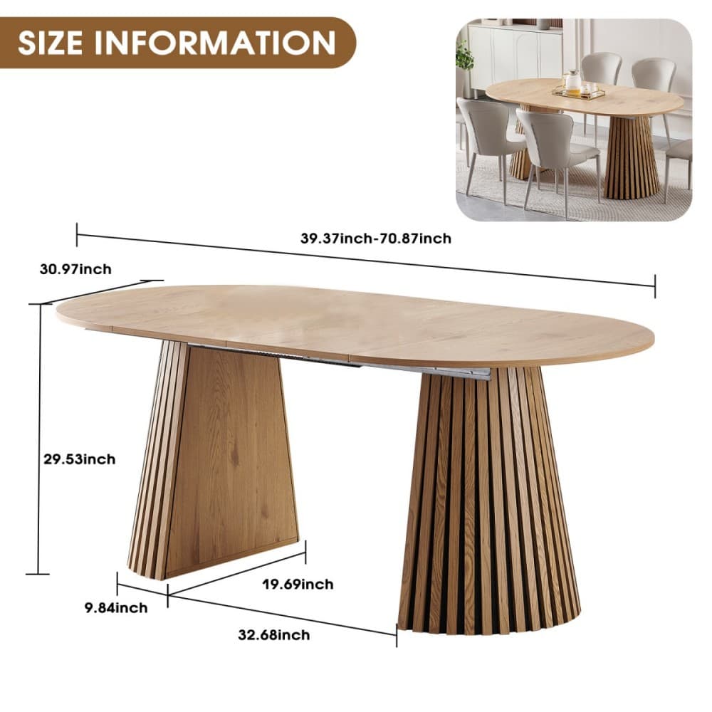 Coolbibila AMORA-TABLE-NATURAL Dining-Tables - View #3