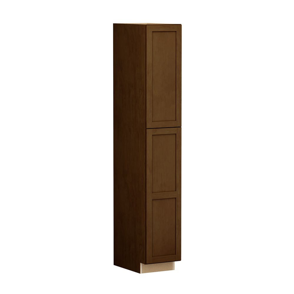 Shenandoah Breckenridge FOL 15-in W x 90-in H x 24-in D Truffle Stained Base Fully Assembled Cabinet Recessed Panel Shaker