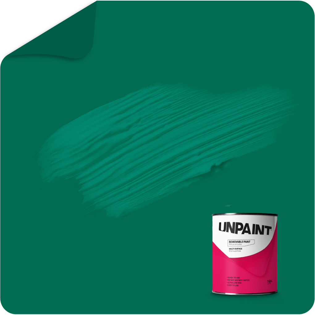 UNPAINT #016C51 Matte Green Vine Thyme Water-based Interior Paint ( 1-quart )