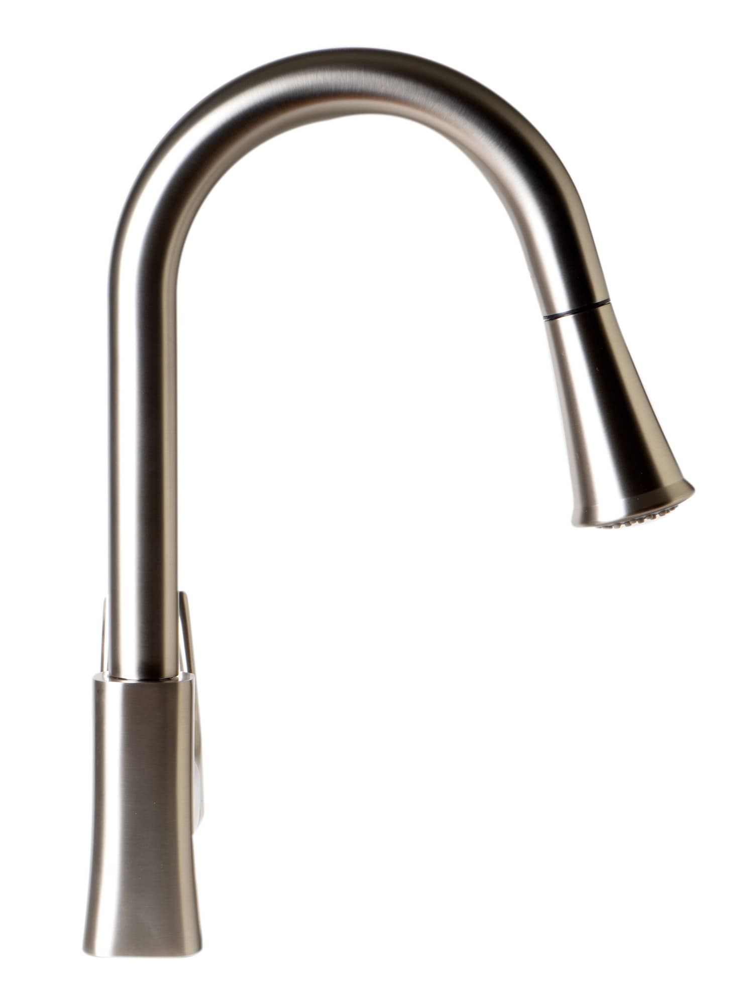 Brushed Nickel Gooseneck Pull Down Kitchen Faucet with Spray