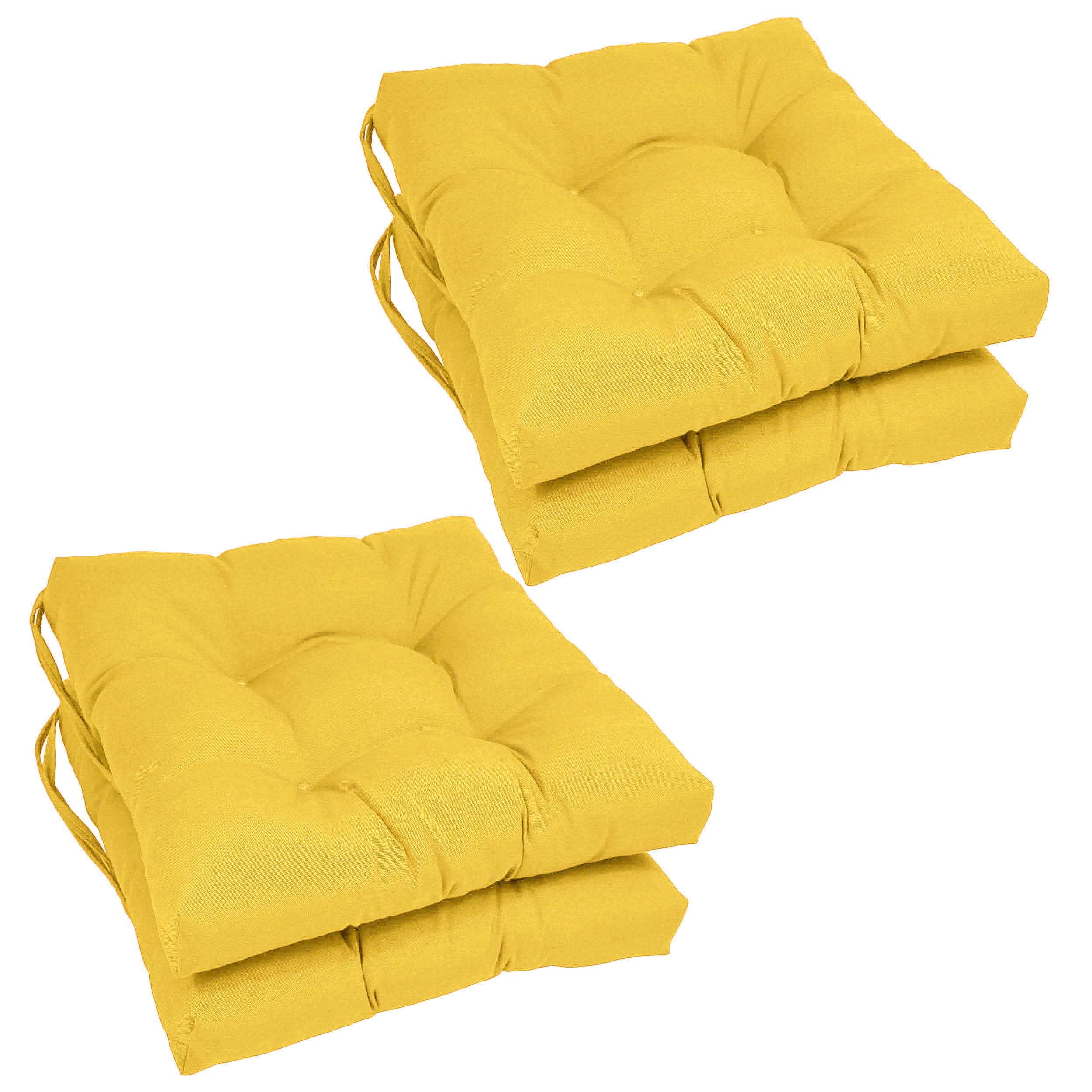 Blazing Needles 916X16SQ-T-4CH-TW-SS Sunset Solid Chair Cushion