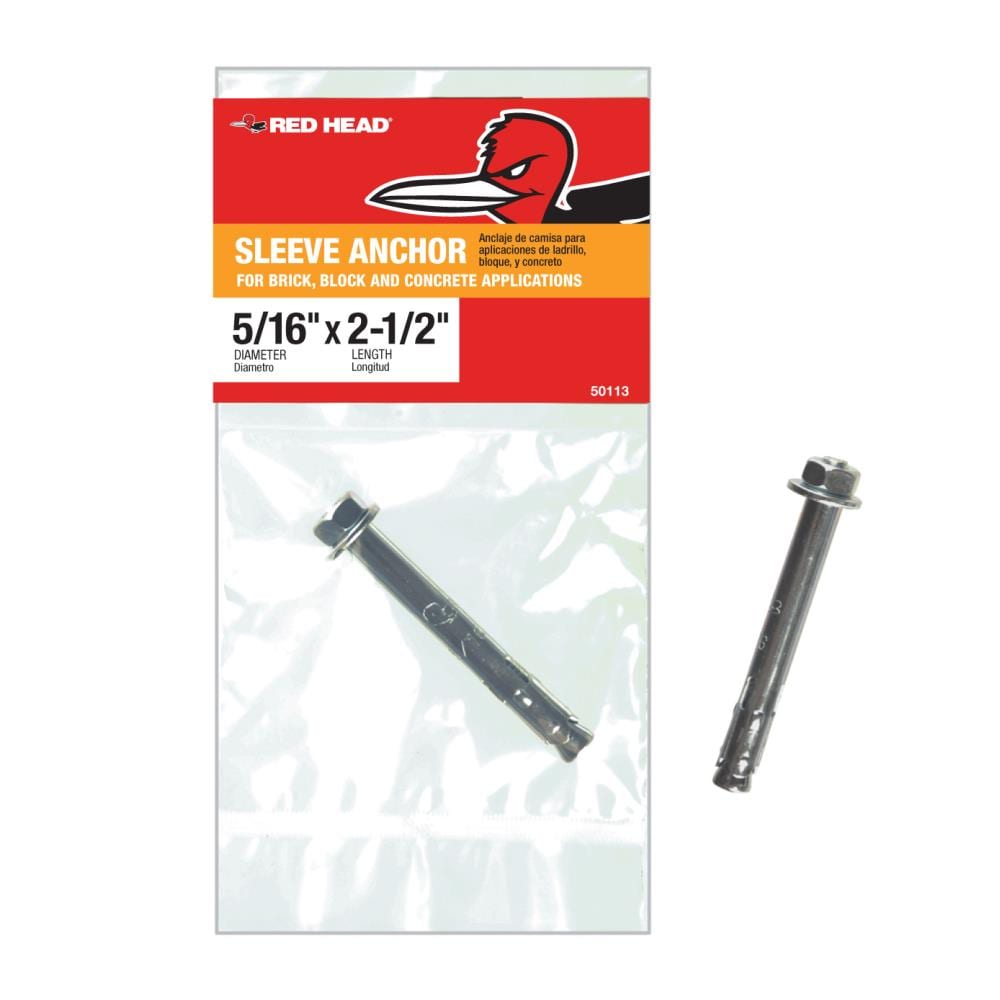 Red Head 5/16-in x 2-1/2-in Sleeve Anchors in the Anchors department at 