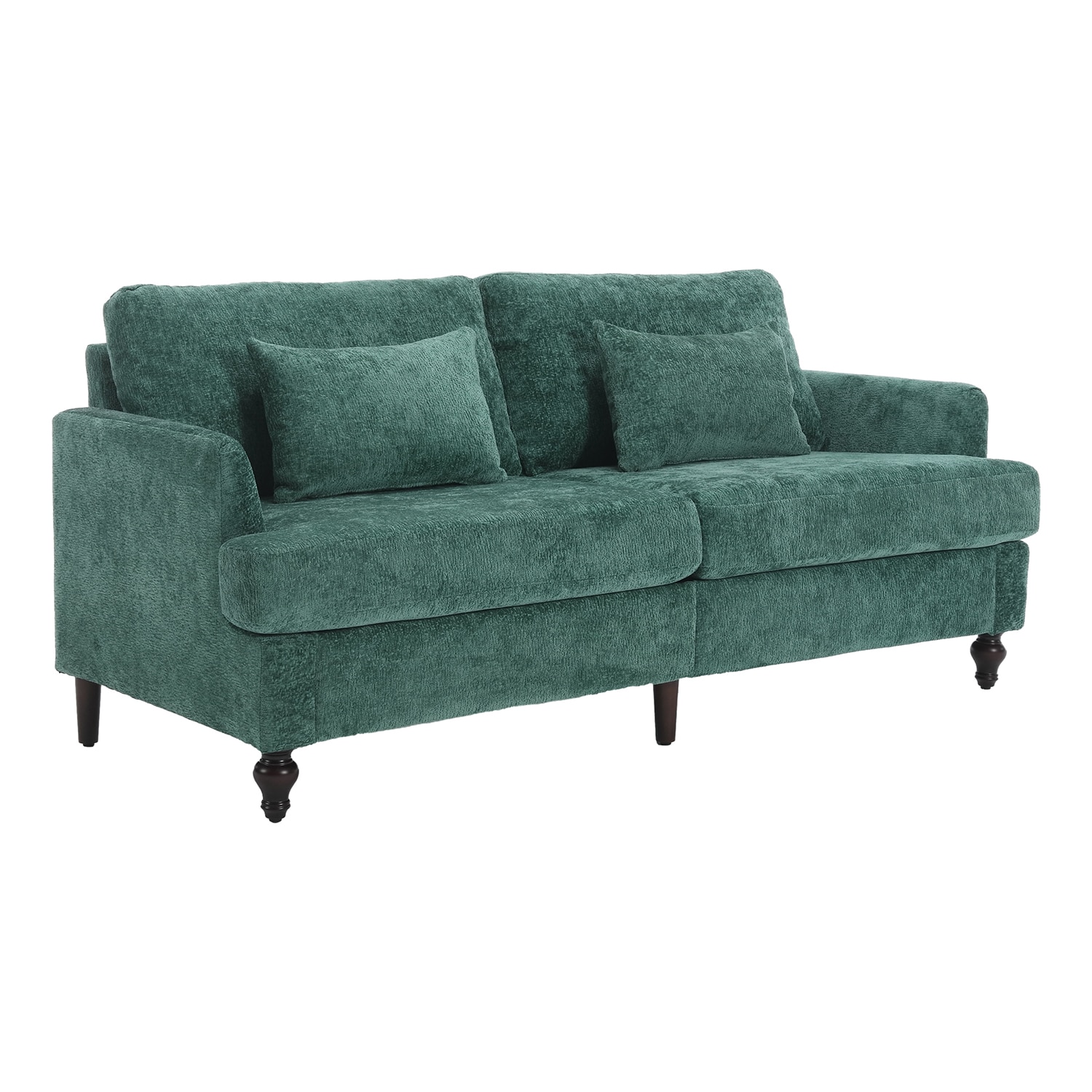 Bybafun YA3700191 68.9-in Farmhouse Green Chenille 2 -seater Loveseat