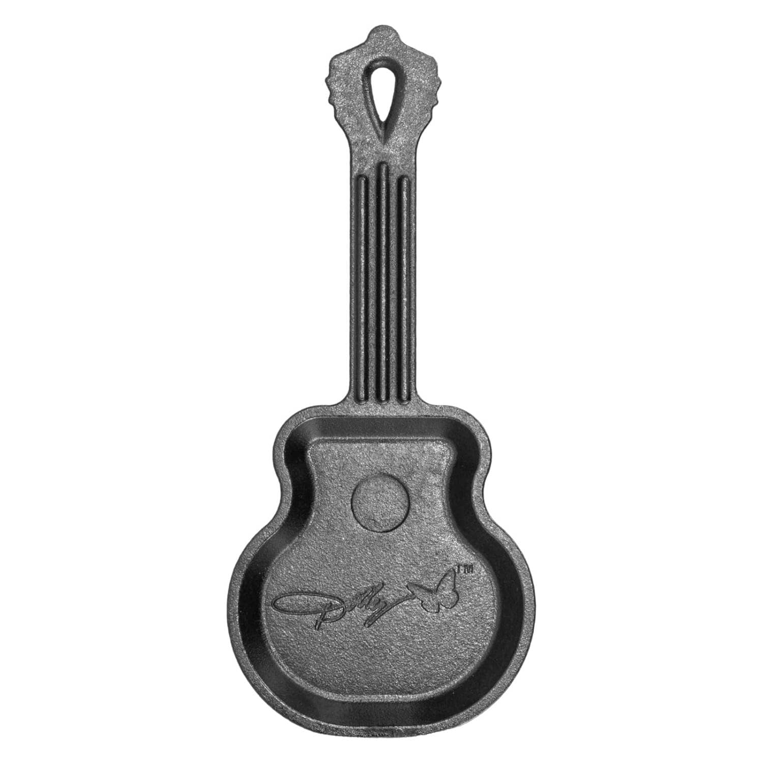 Lehman's 1774145 Lodge Cast Iron Mini Skillet - Dolly Parton Rockstar Guitar Shape Design with Signature - Seasoned Cookware - 12 inch diameter