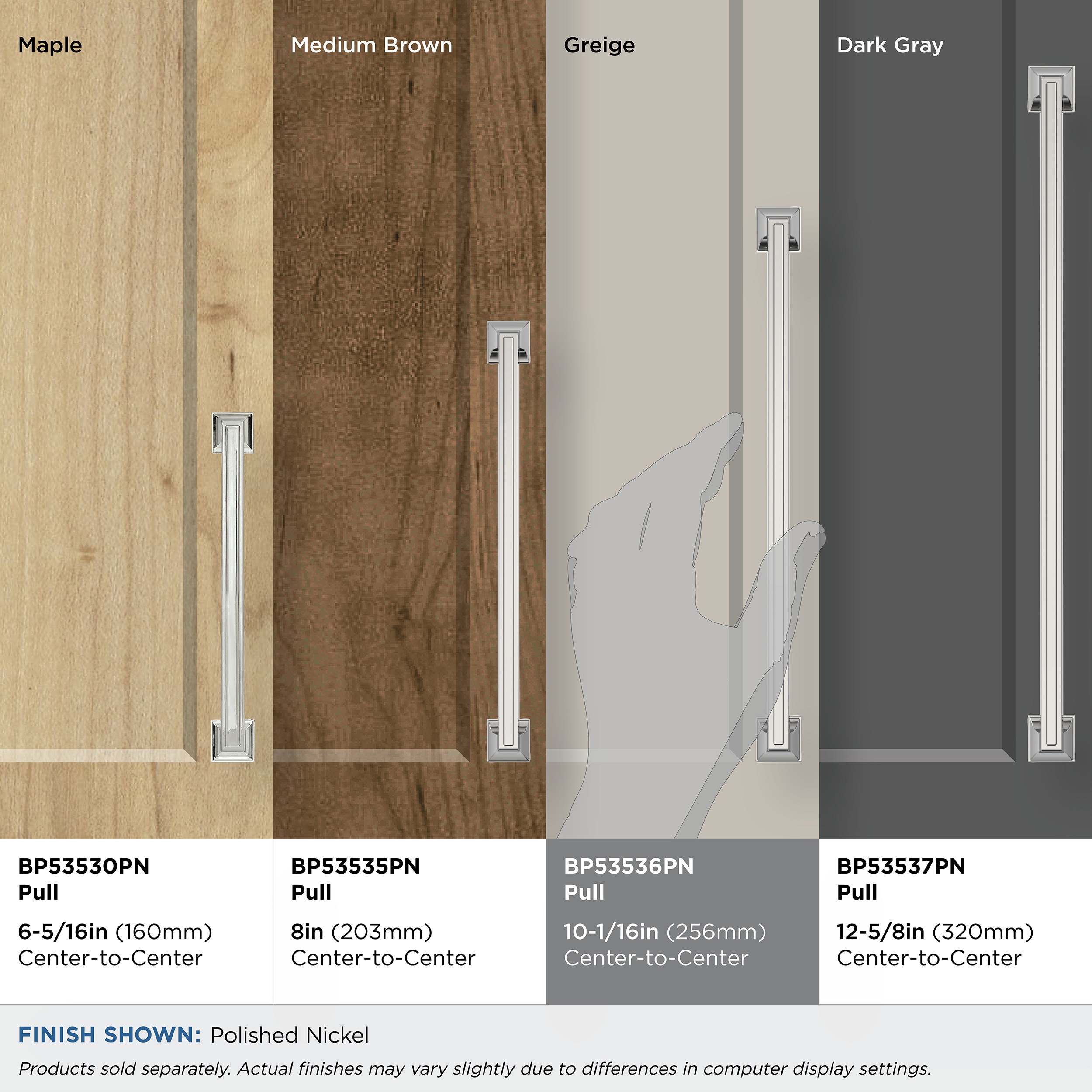 Amerock BP53536PN Cabinet-Pulls - View #3