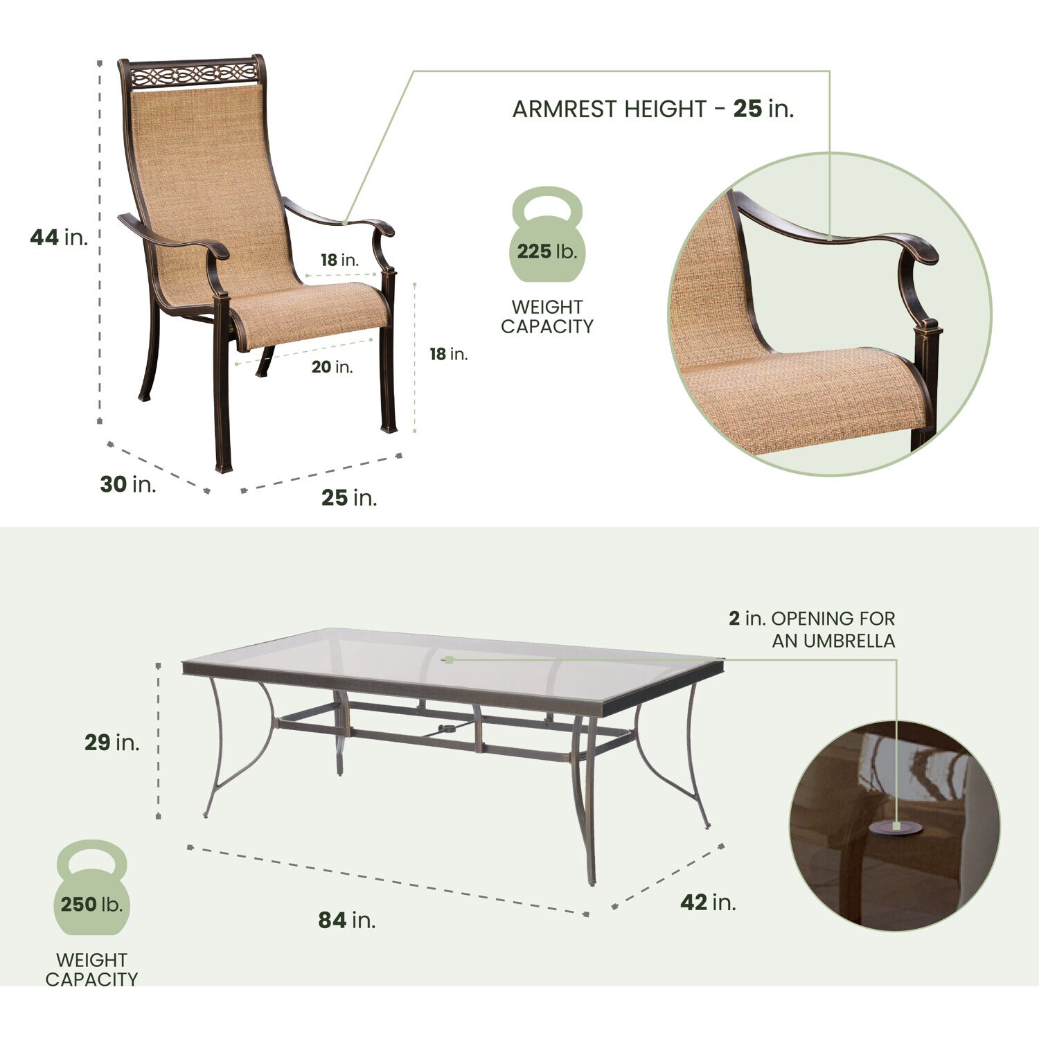 Hanover MONDN9PCG Patio-Dining-Sets - View #3