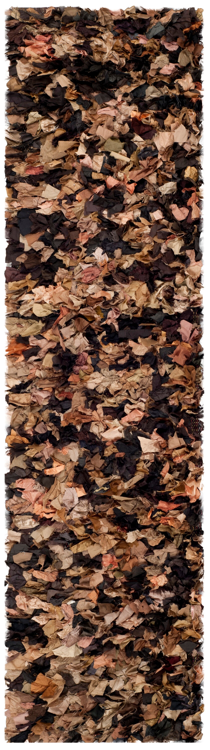 Safavieh SG951B-211 Rio Shag 2 x 11 (ft) Polyester Brown/Multi Rectangular Indoor Abstract Runner rug