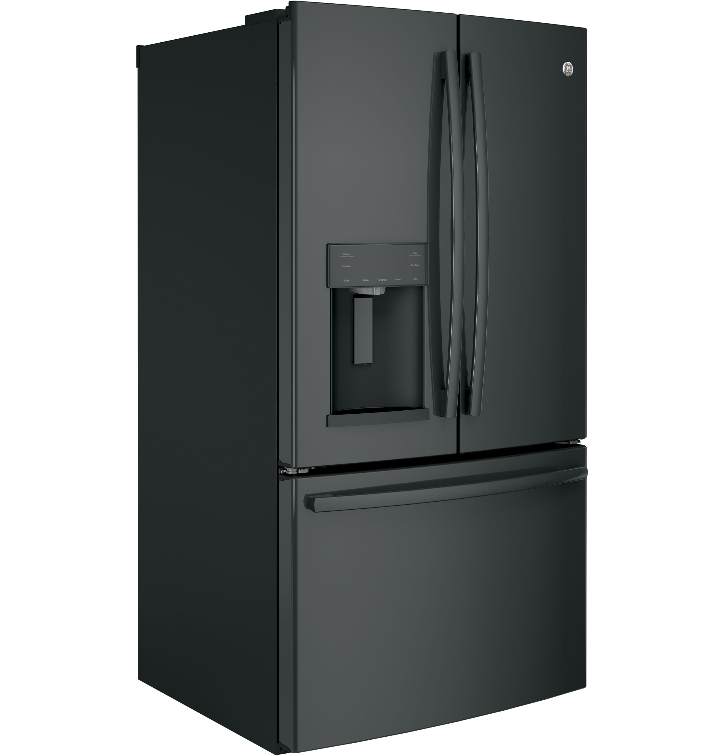 GE 27.8-cu ft French Door Refrigerator with Ice Maker (Black) ENERGY ...