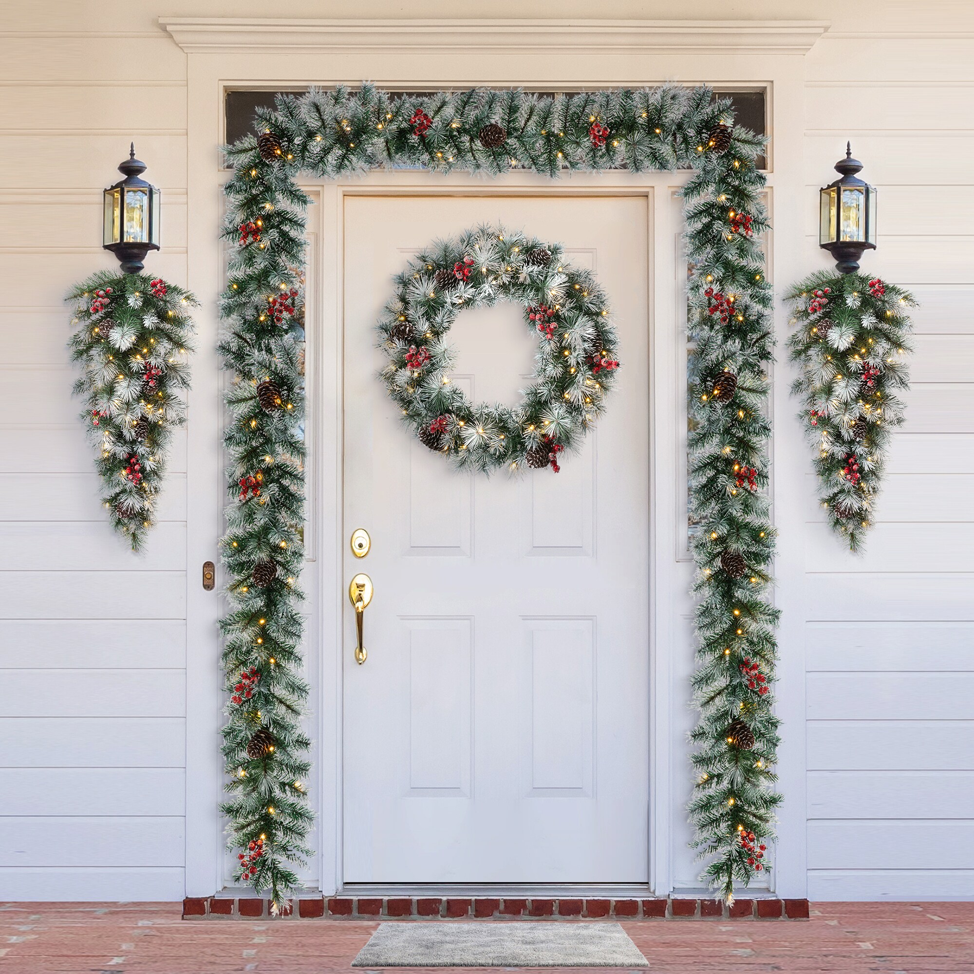 Glitzhome 2016000031 Artificial-Christmas-Garland - View #2