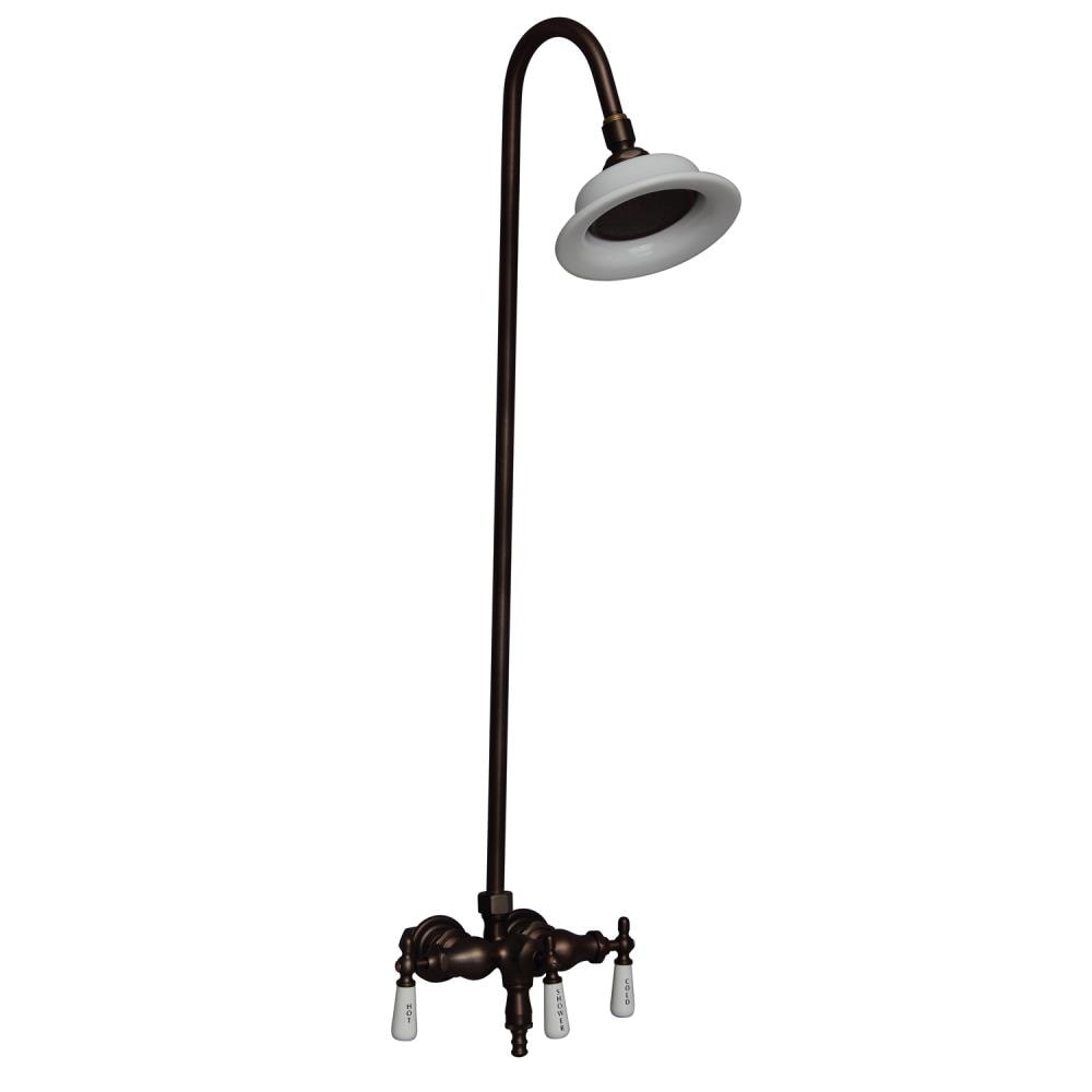 Barclay 4011-PL-ORB Oil rubbed bronze 3-handle Single function 6.25-Inches Round Bathtub and shower Faucet with Valve