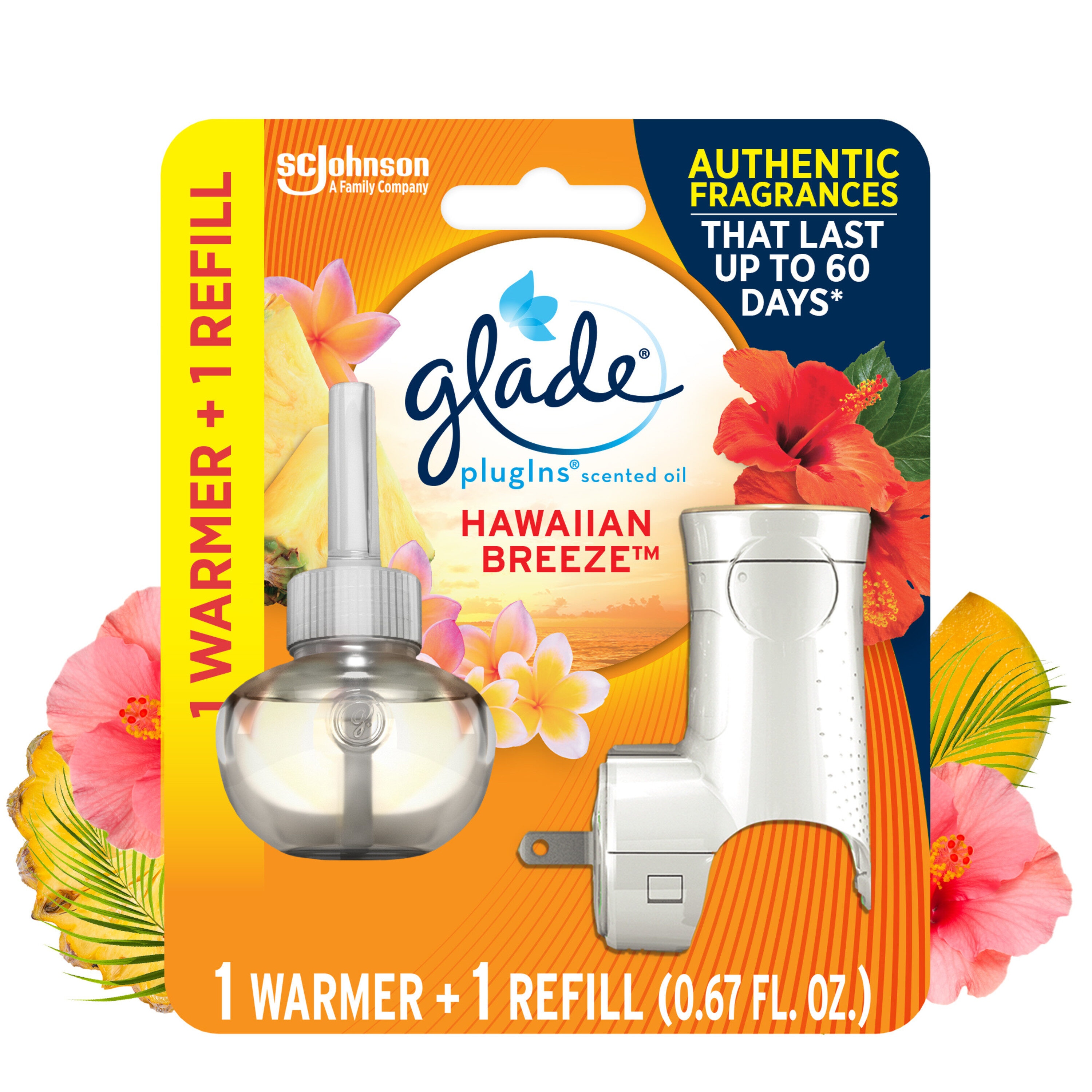 Glade Scented Oil 0.67-fl oz Hawaiian Breeze Refill Air Freshener