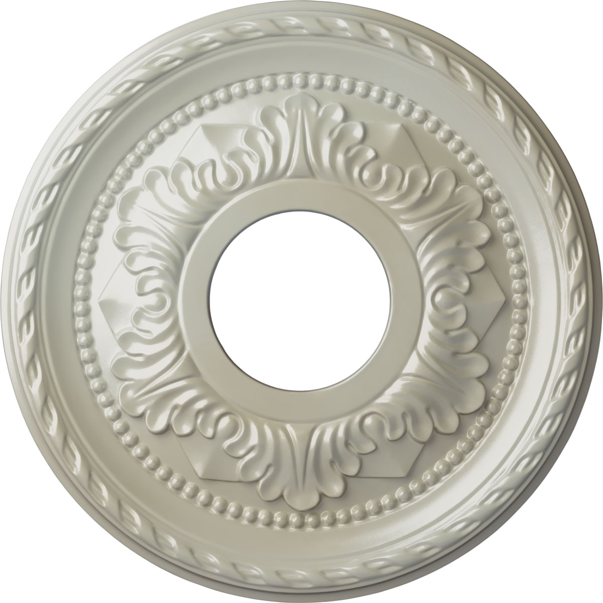 Ekena Millwork CM12PMFBS Palmetto 12.125-in W x 12.125-in L Painted Flash Blue Polyurethane Whole Ceiling Medallion