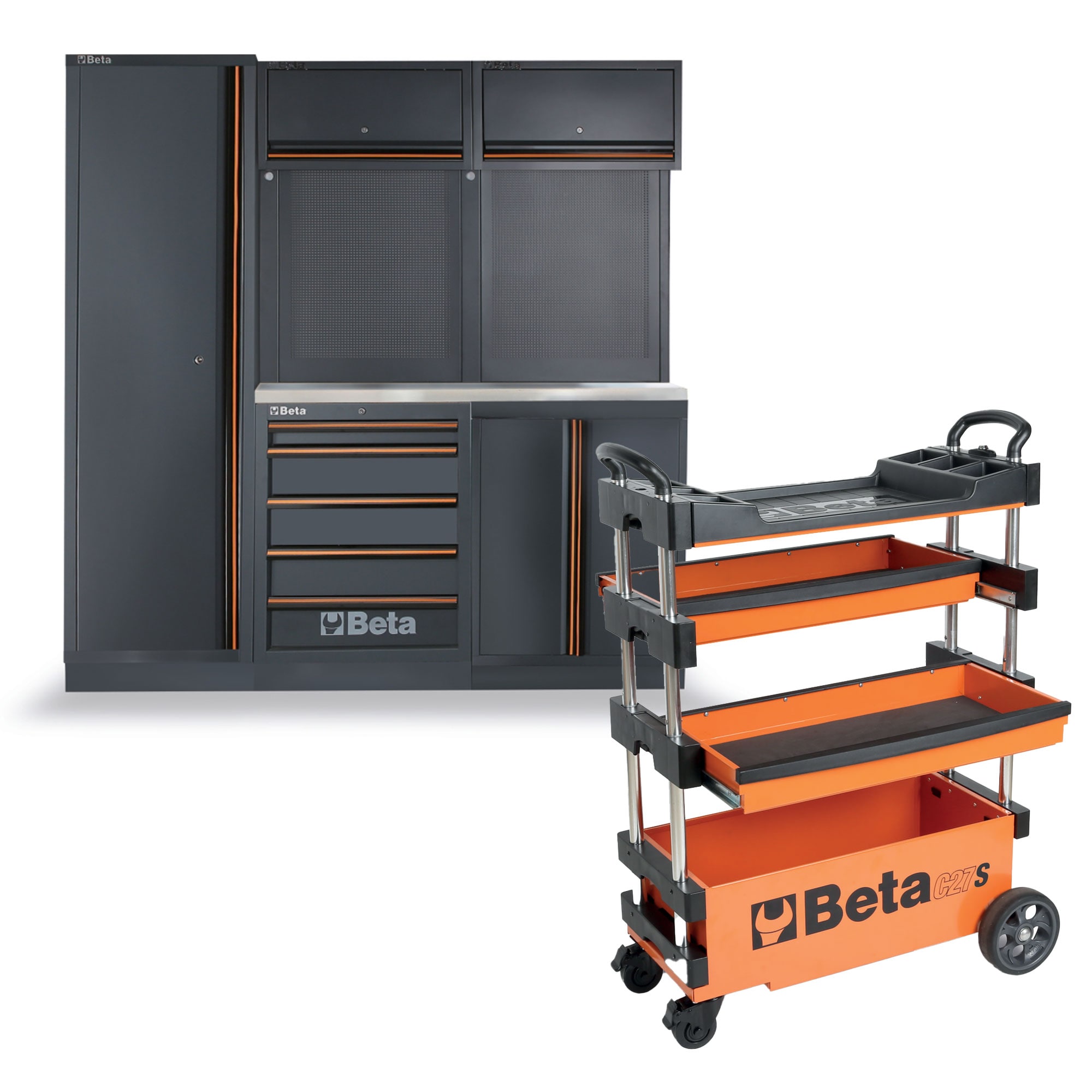 Beta 77.17-in W x 78.74-in H x 19.49-in D 5 -Cabinets Steel Gray Garage Storage System #045001998