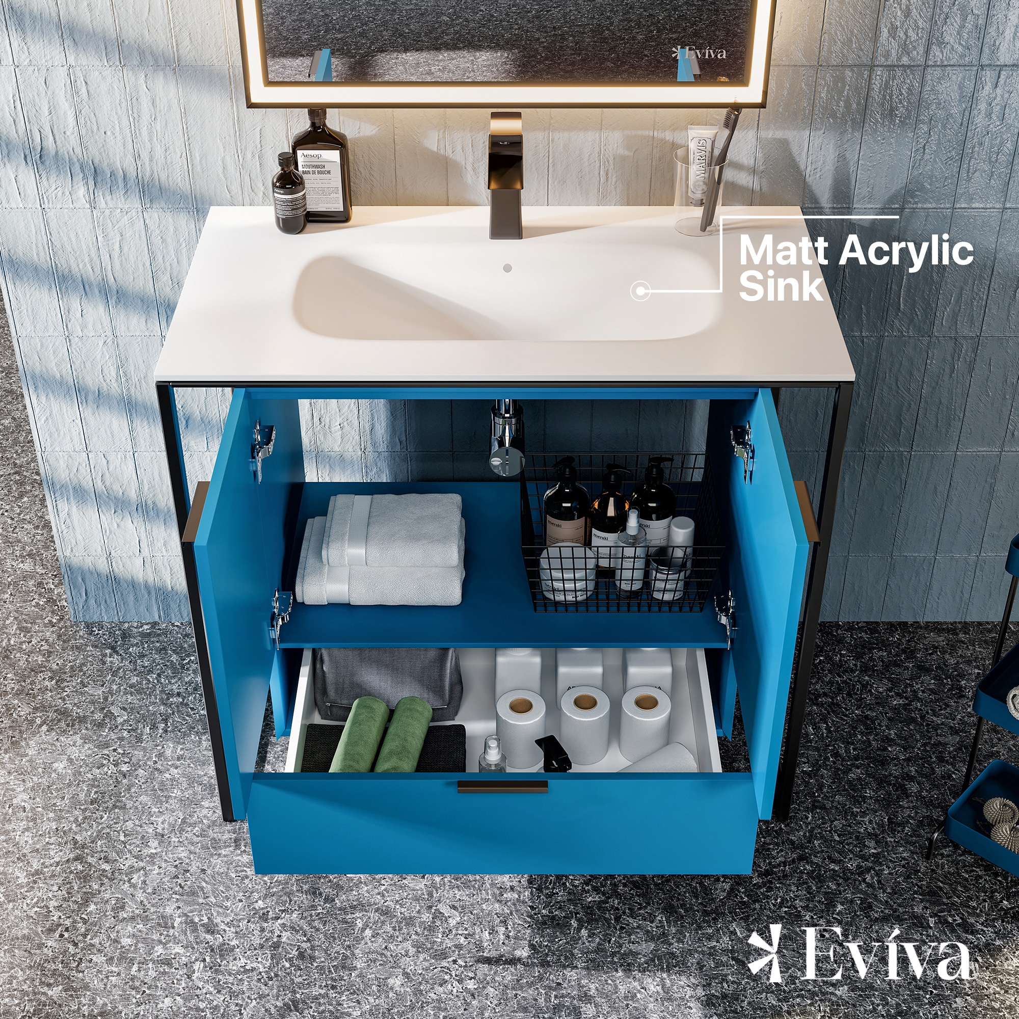 Eviva EVVN120-32BLU Bath-Vanity-Combo - View #3