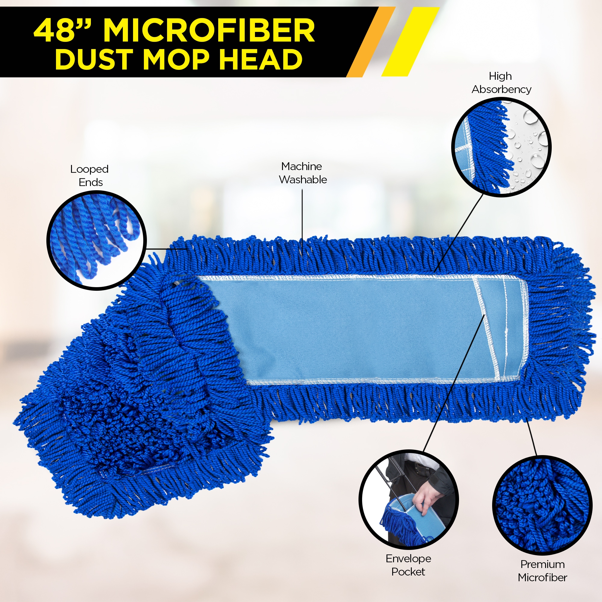 Gritt Commercial 182-48-6PKGRI Dust-Mops - View #3