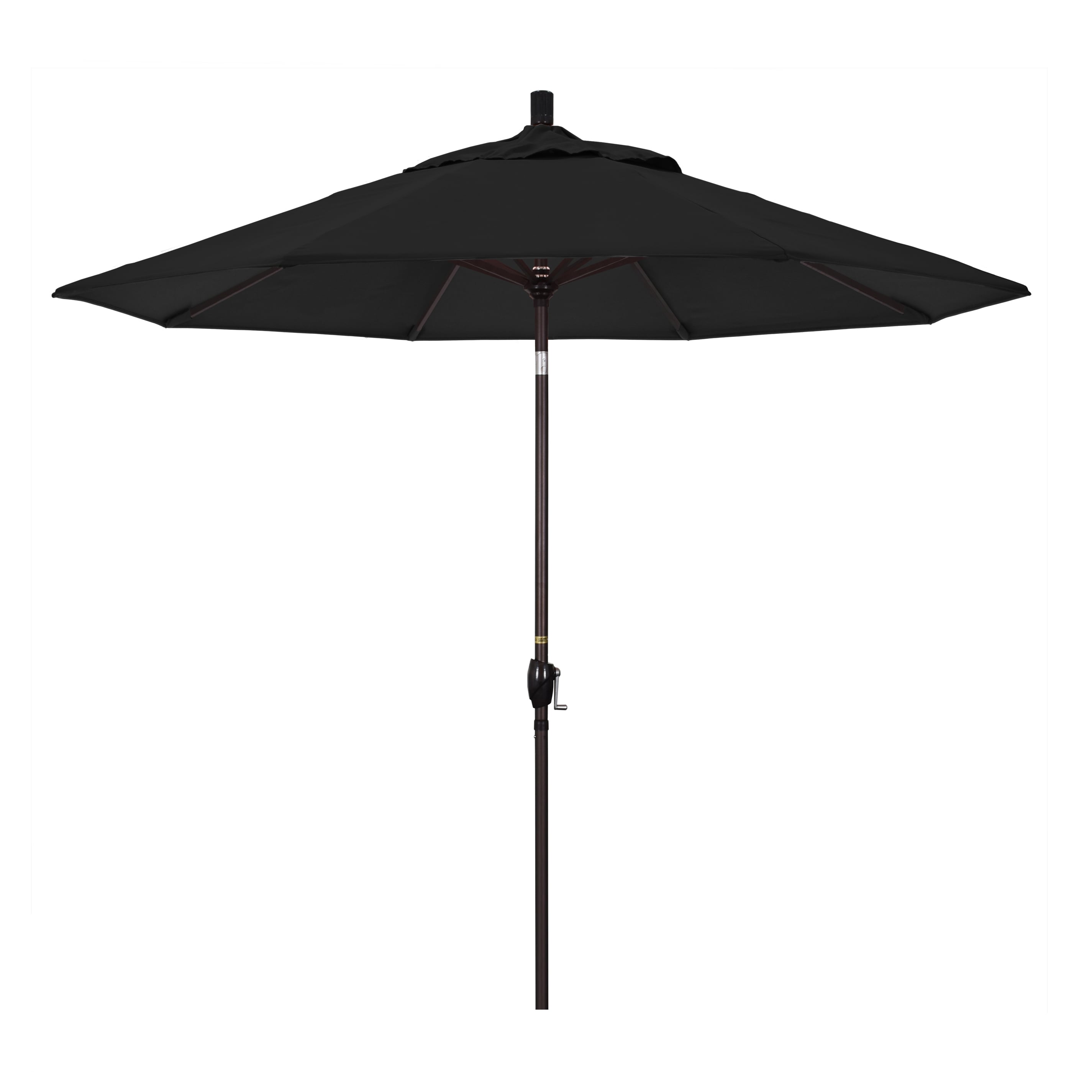 9' Black Olefin Octagonal Umbrella with Bronze Metal Pole