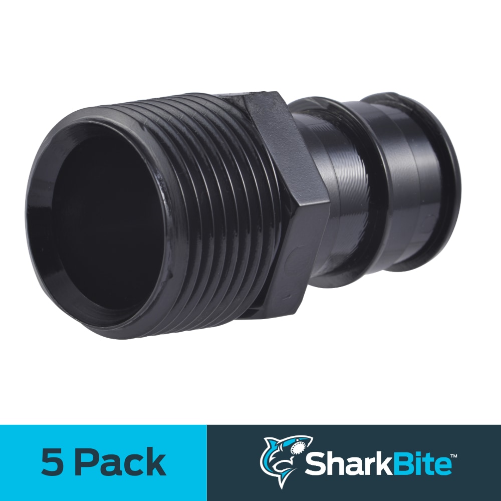SharkBite UA134Z5 3/4-in PEX Expansion x 3/4-in MNPT Poly Male Adapter (5-Pack)