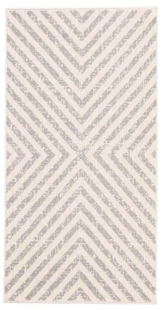 ECARPETGALLERY 351421 Milan 3 x 5 (ft) Polypropylene Light Gray Rectangular Indoor/Outdoor Abstract Area rug