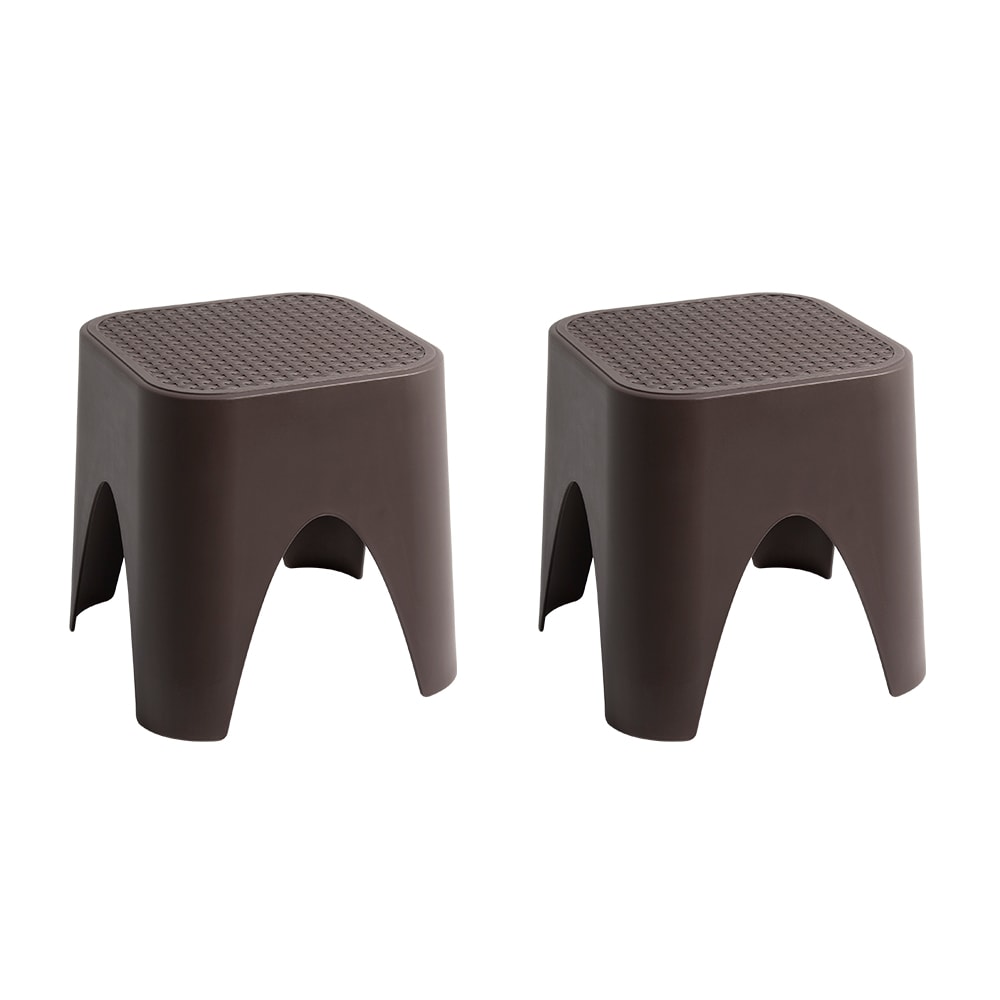 Mallorca Brown Stackable Resin Outdoor Accent Table Set