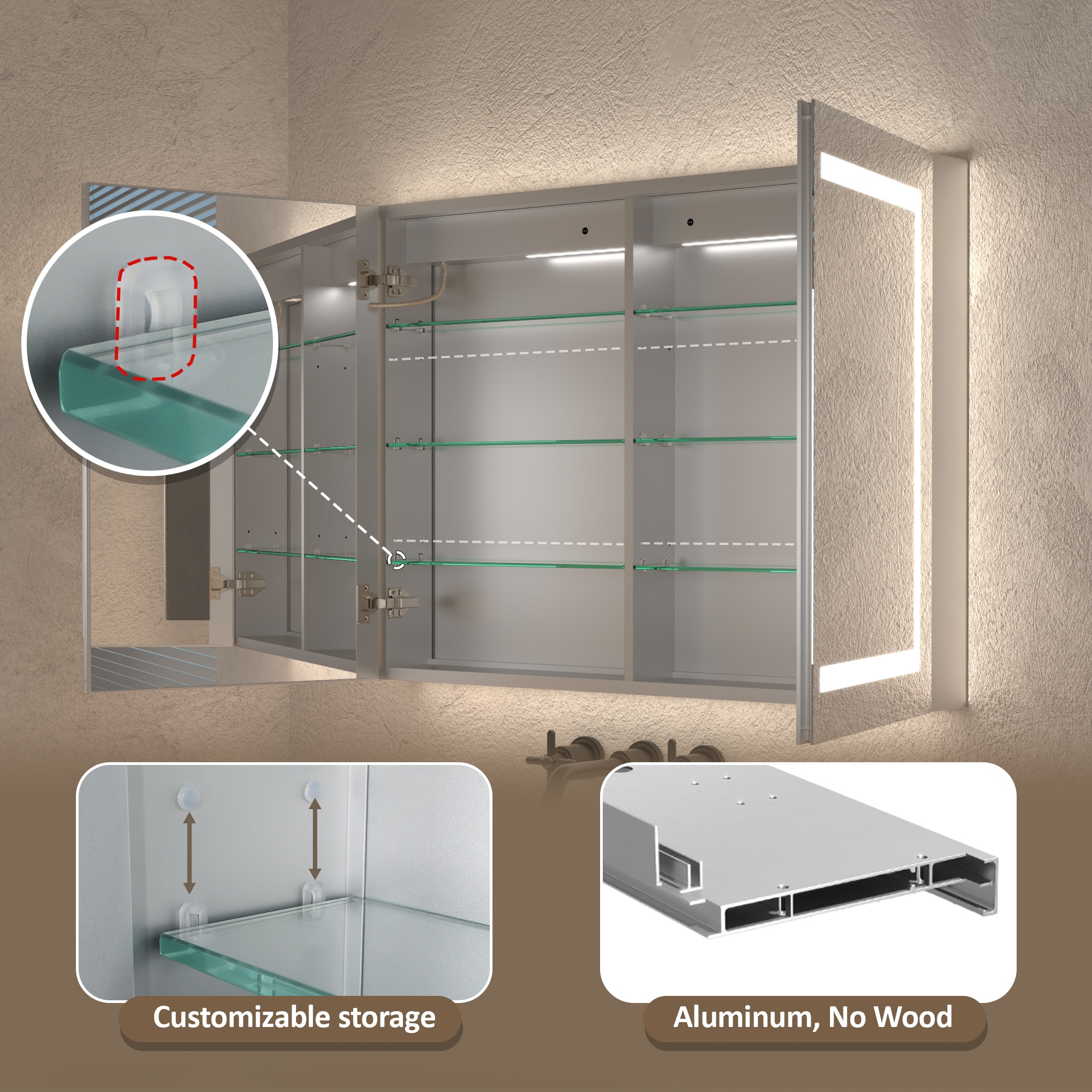 ExBrite EBMC4030V3DX Bathroom-Medicine-Cabinets - View #9