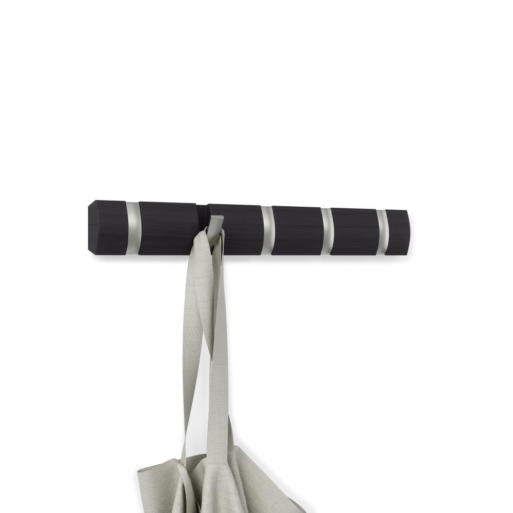 Umbra Flip 5 Folding Fold Away Hook Wall Mounted Metal Minimal Coat Rack  Nickel for sale online