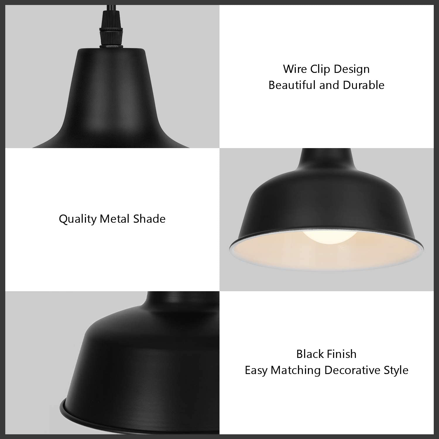Z ZOSIMIO LIGHT Farmhouse Pendant Light Black/Brass Rustic