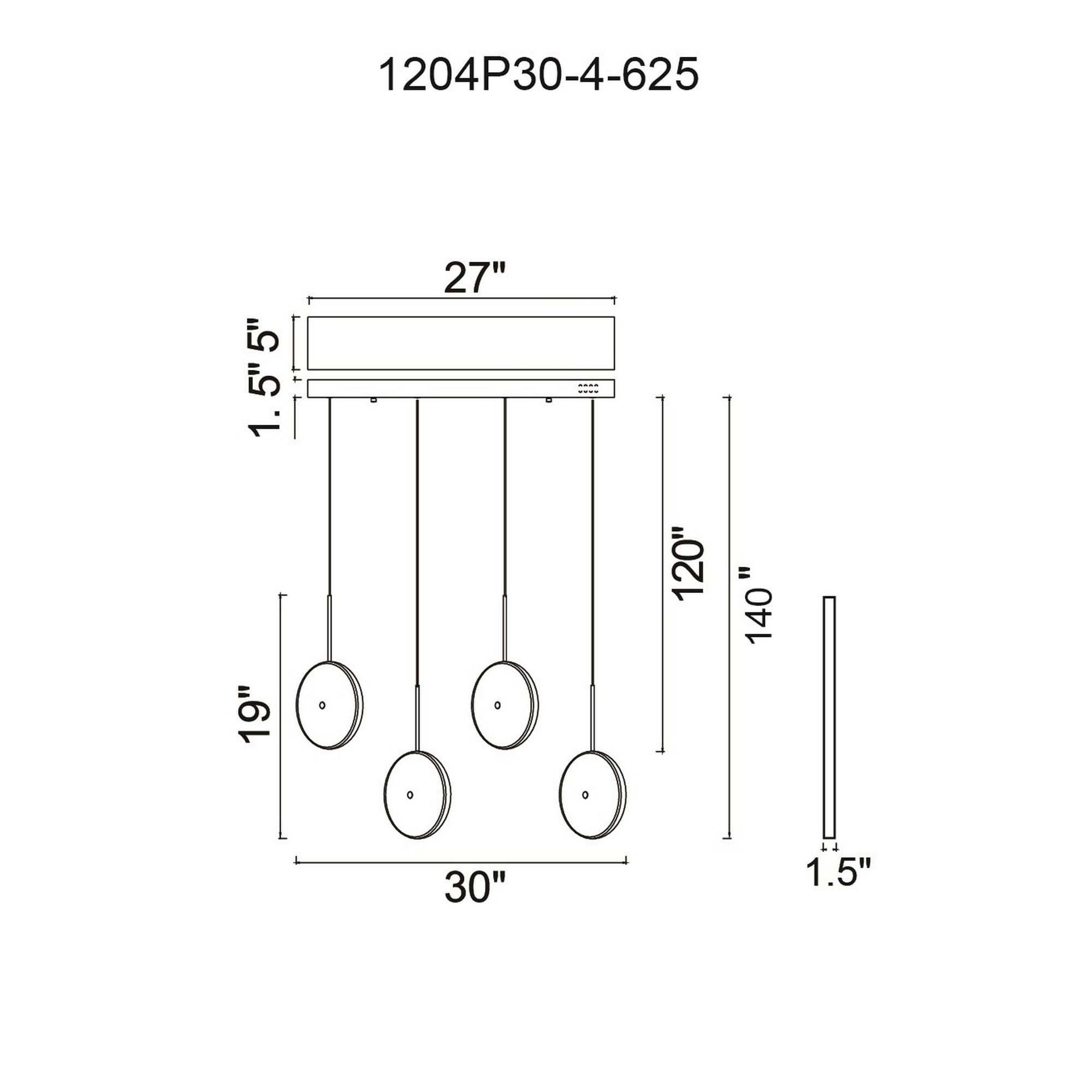CWI Lighting 1204P30-4-625 b090015 - View #9