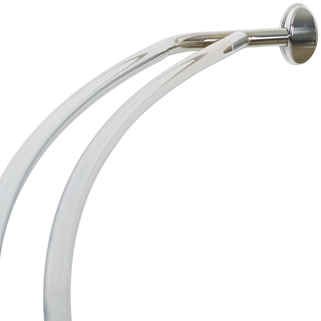 Chrome Tension Double Curve Shower Rod, Can You Use A Curtain Rod As Shower Head