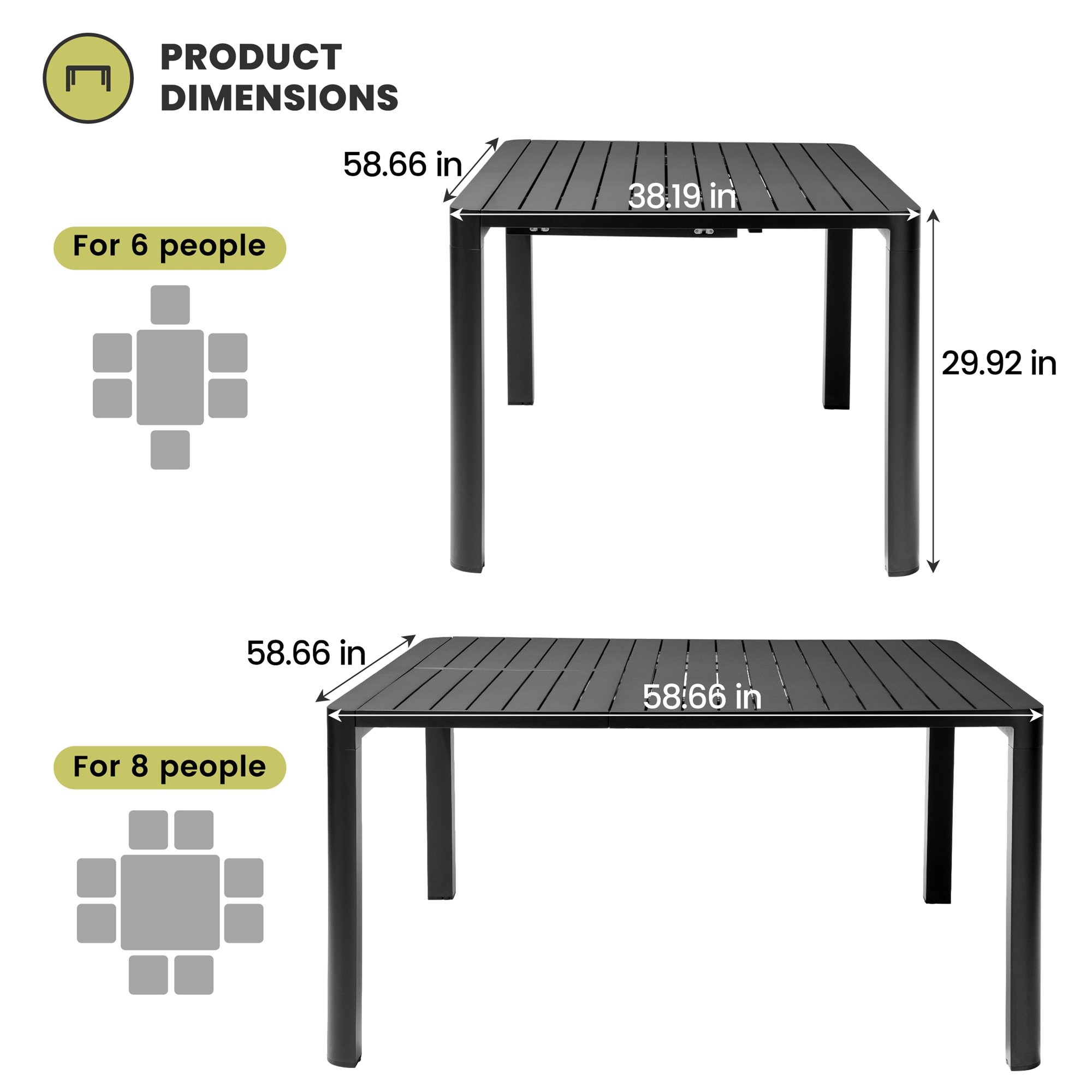 Crestlive Products CL-TB027GRY Patio-Tables - View #3
