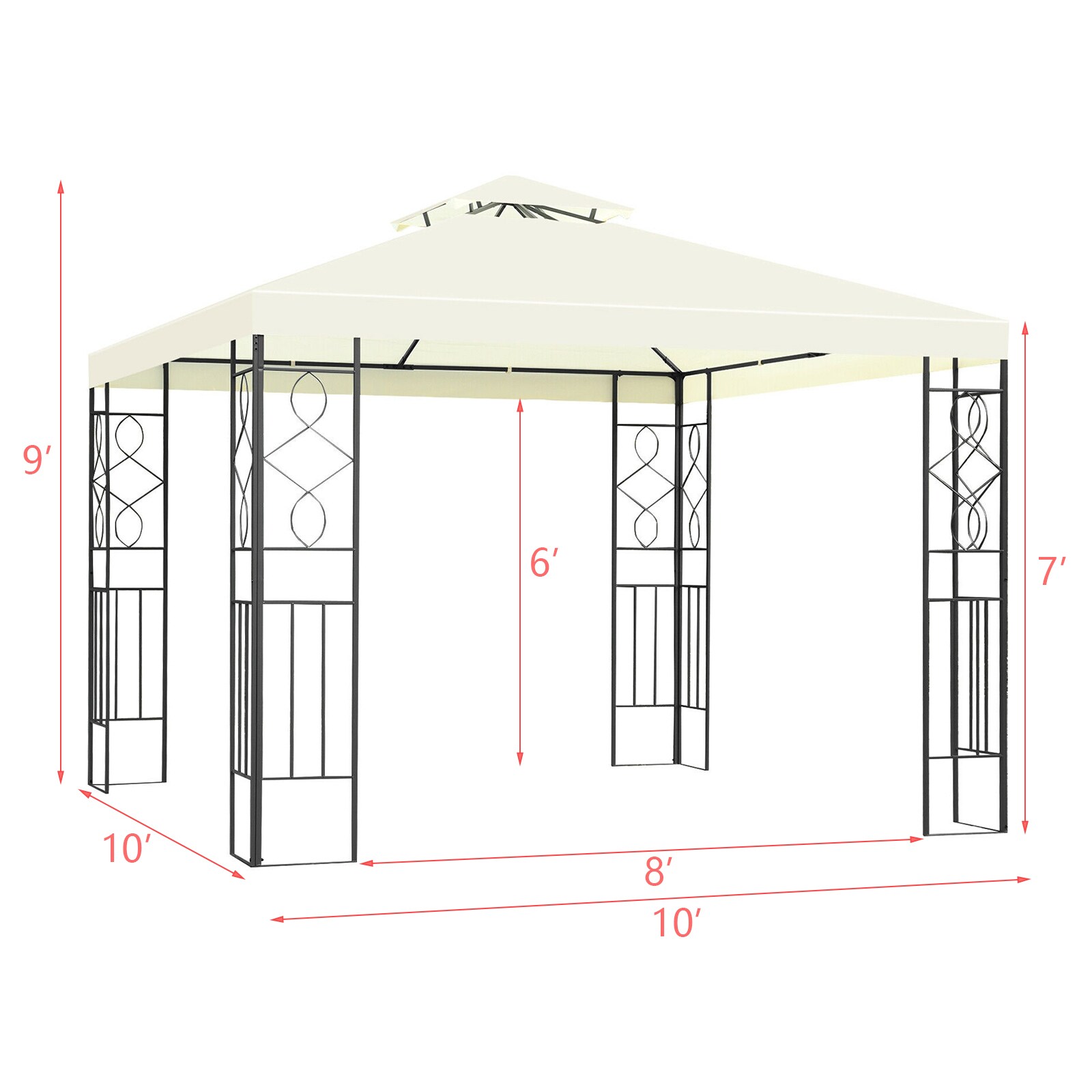 WELLFOR DOJ70663 Canopy-Storage - View #2