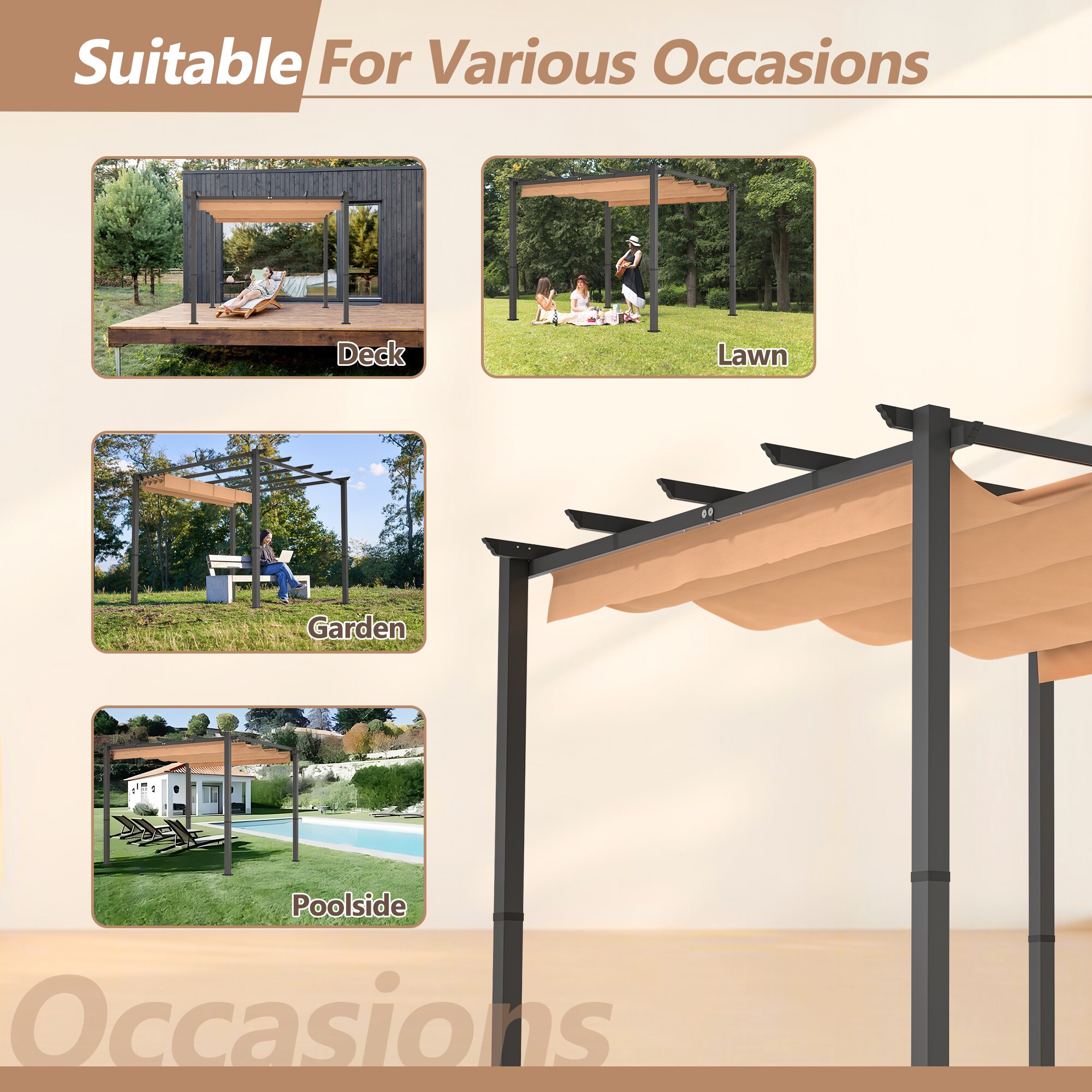 Gaierptone CRXMQPSB7LV Wood-Resin-Gazebos - View #5
