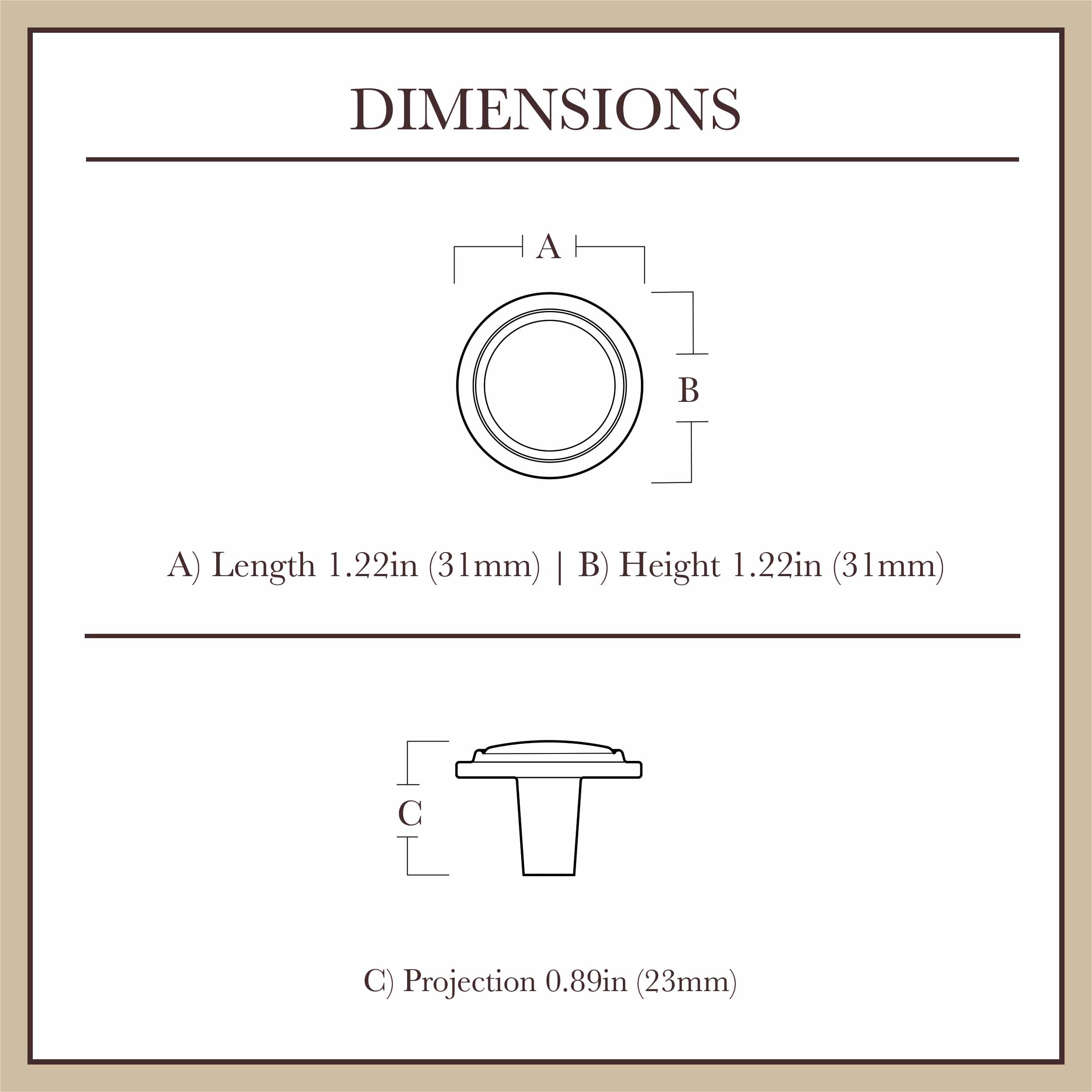 allen + roth P40052W-RUS-C Cabinet-Knobs - View #4