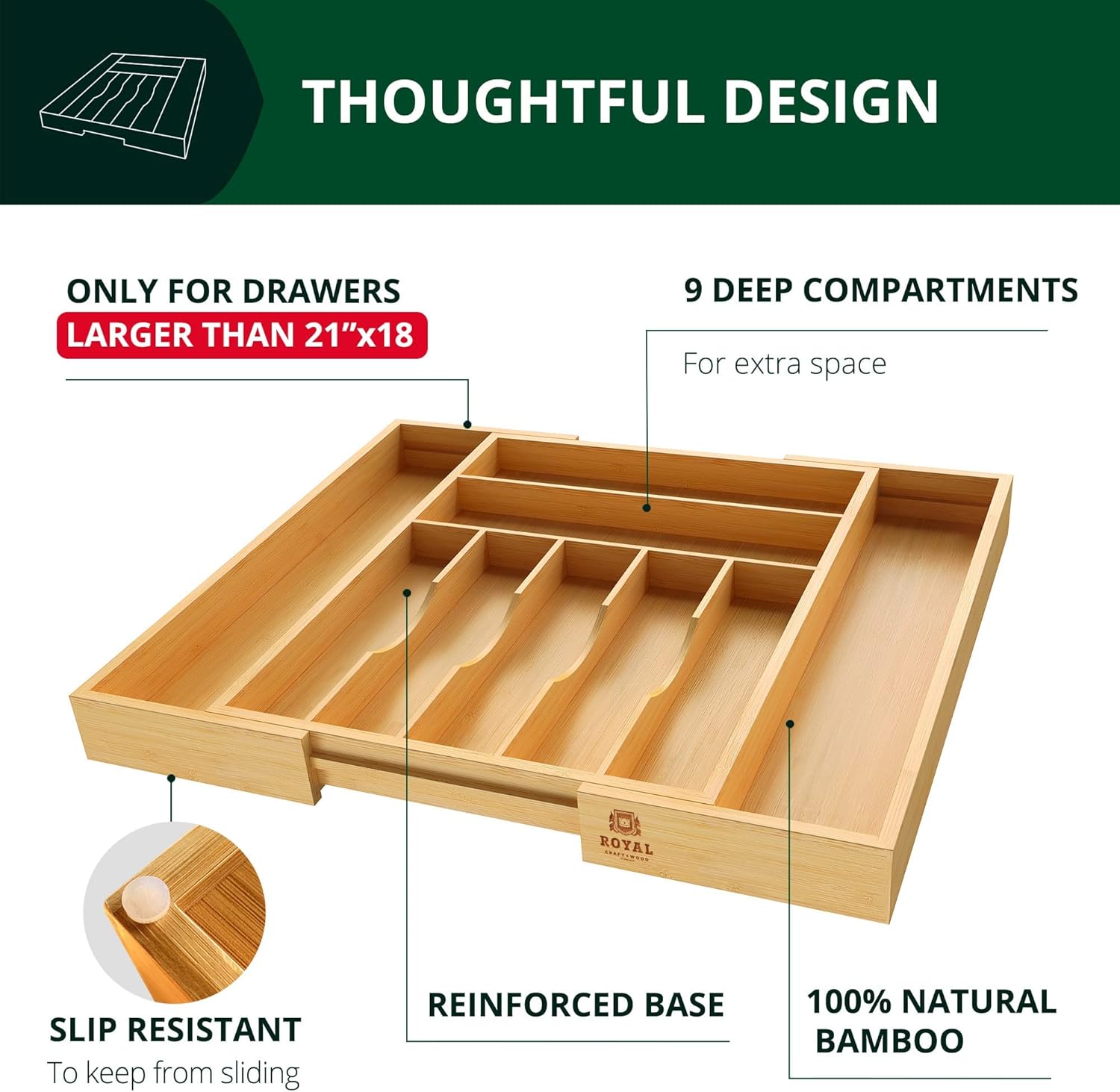 ROYAL CRAFT WOOD RCW-KITDRAW Drawer-Organizers - View #4