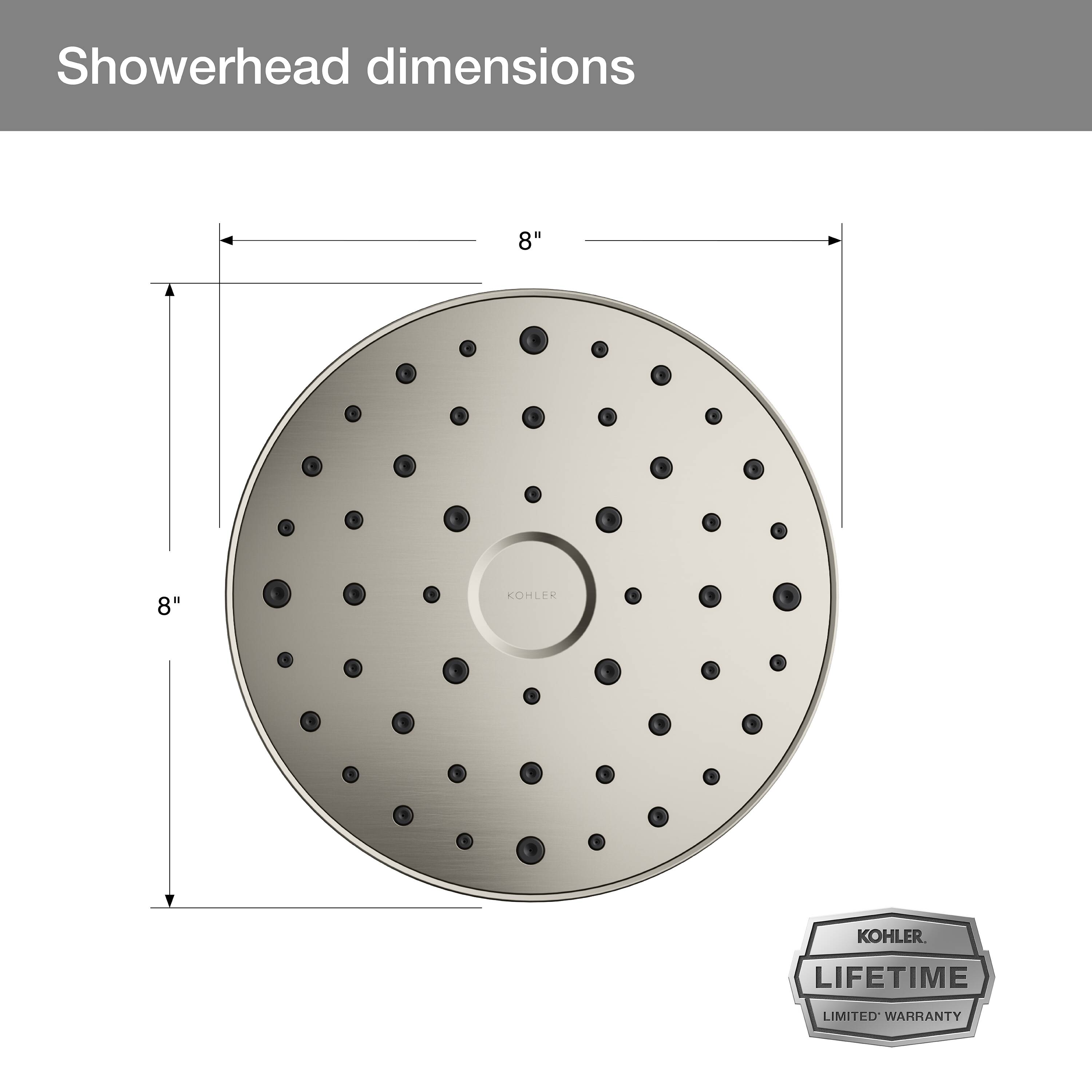 KOHLER R26089-G-BN Showerhead-Bar-Panels - View #7