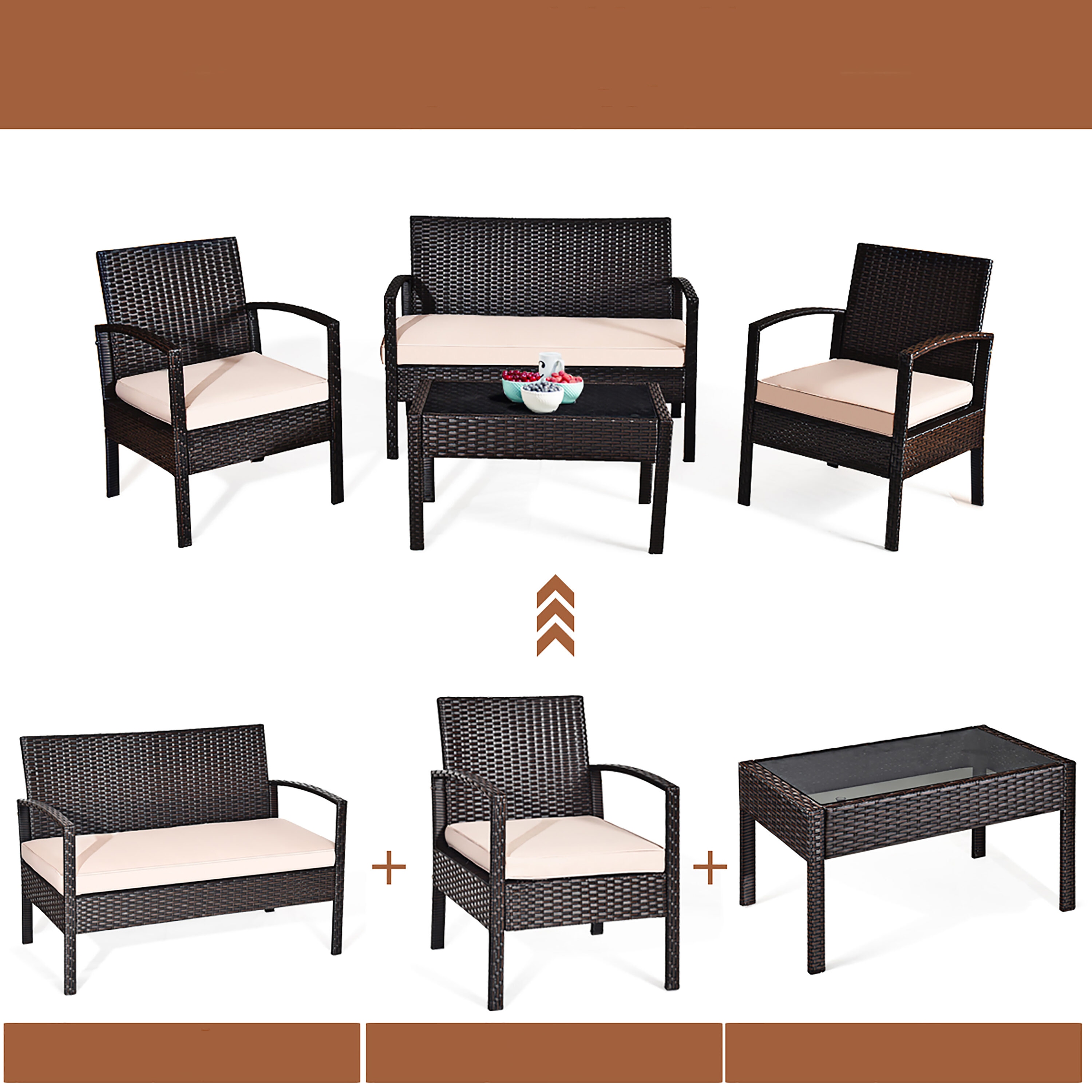 Costway HW51714 Patio-Conversation-Sets - View #5