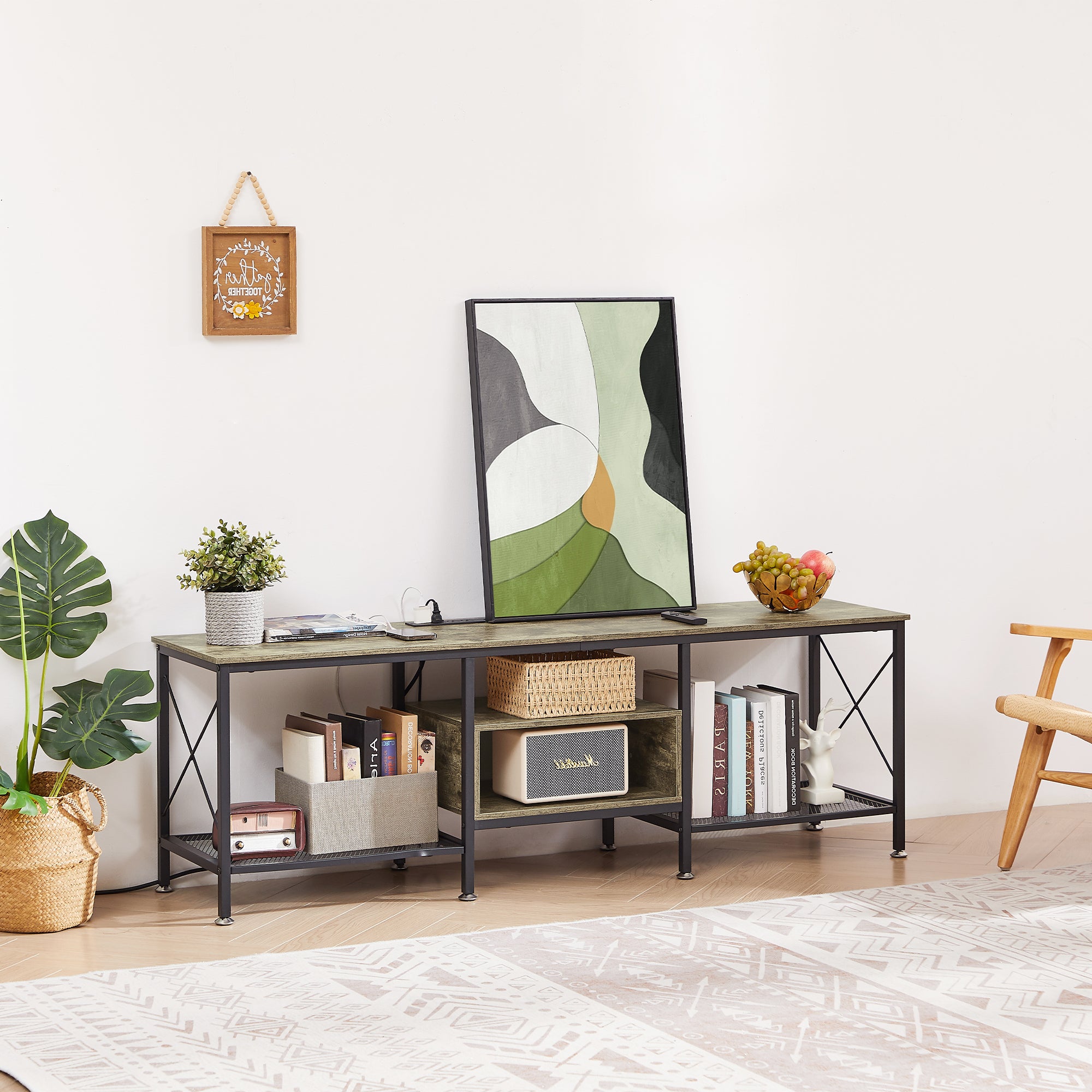 Vecelo LOE-TV03-GRY-160-UP Tv-Stands - View #3