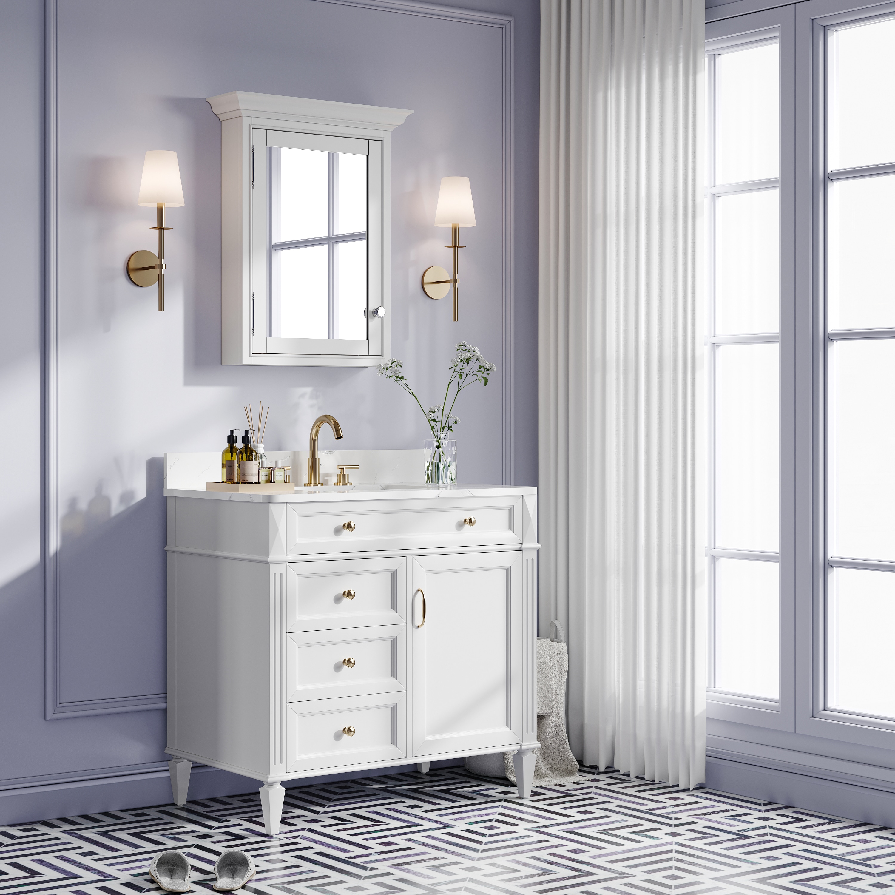 WELLFOR EX2BMFL-24-32 Bathroom-Medicine-Cabinets - View #10