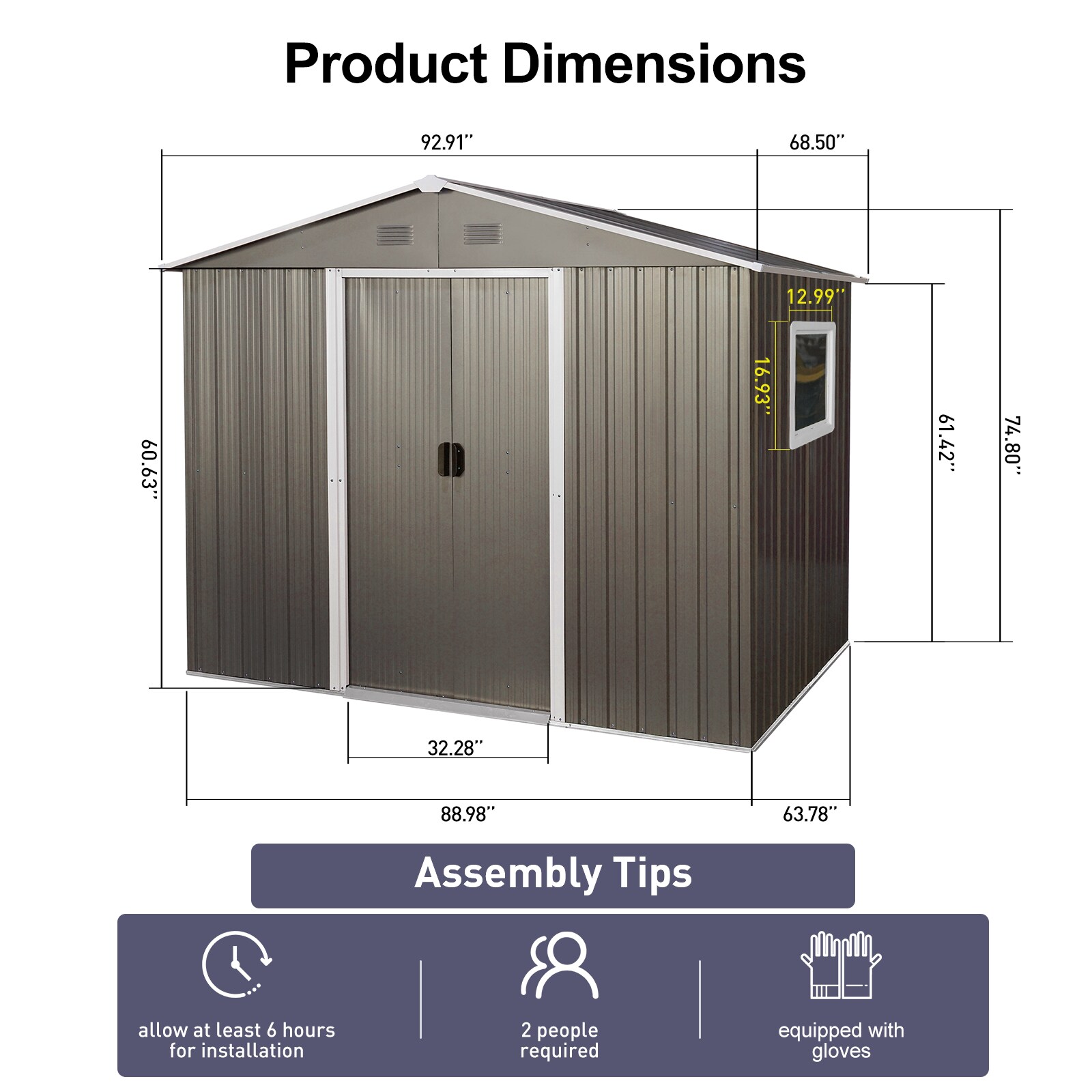 LUXEYARD DS-M-BAC03291 Metal-Storage-Buildings-Sheds - View #8