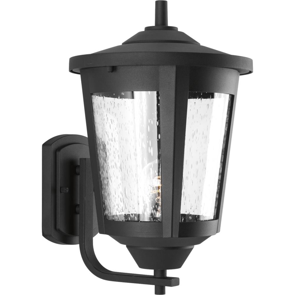 Progress Lighting East Haven 1 Light 15 125 In H Black Outdoor Wall Light P6075 31 At