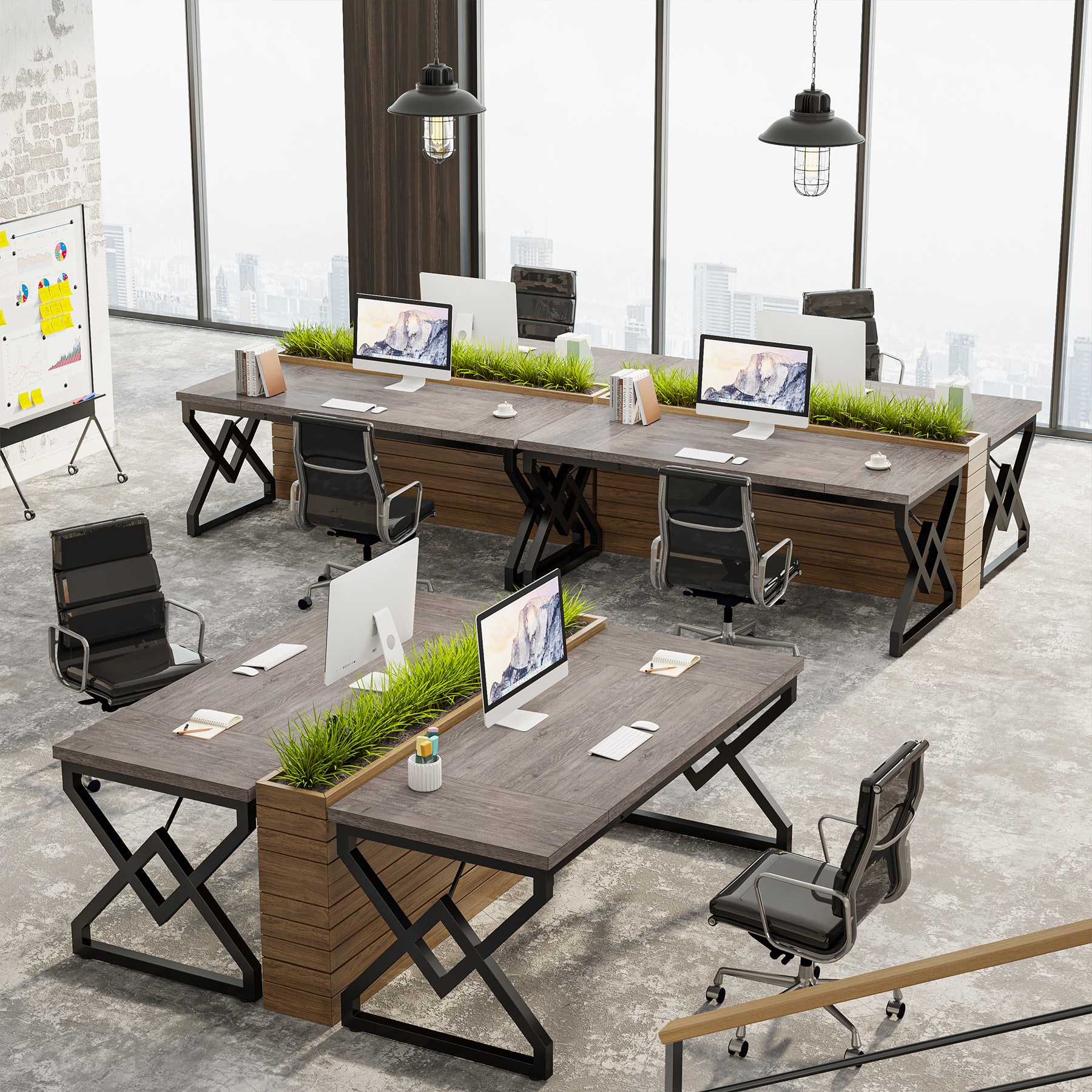 Fnova LWTJ-XK00682 Office-Tables - View #3